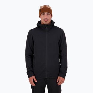 Hanorac pentru bărbați Mons Royale Arcadia Merino Fleece Hoody black