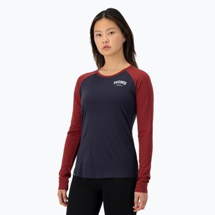 Longsleeve termoactiv pentru femei Mons Royale Icon Raglan cherry/ 9 iron