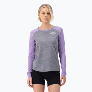 Longsleeve termoactiv pentru femei Mons Royale Icon Raglan grey heather/ lupin