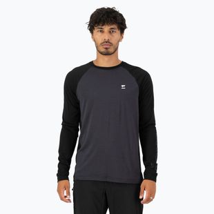 Longsleeve termoactiv pentru bărbați  Mons Royale Tarn Merino 9 iron/black