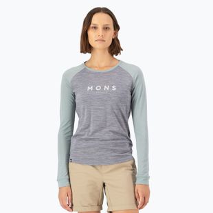Longsleeve termoactiv pentru femei Mons Royale Icon Raglan grey heather