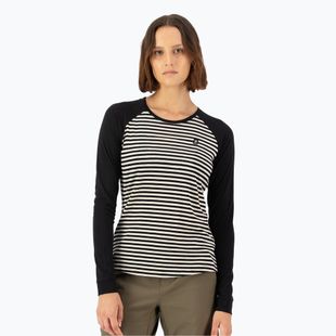Bluză termică damă Mons Royale Icon Raglan mr stripe/black