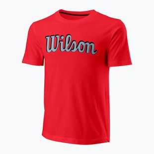 Tricou de tenis pentru bărbați Wilson Script Eco Cotton Tee wilson red