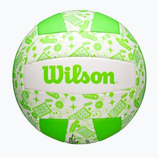 Minge de volei Wilson Stamp green/white mărimea 5