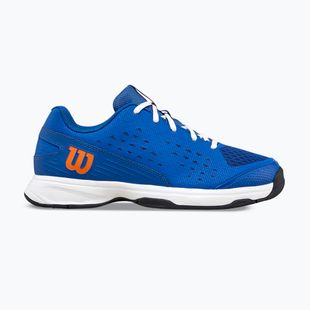 Încălțăminte de tenis pentru copii Wilson Rush Pro Ace L Jr déjà vu blue/orange tiger/white