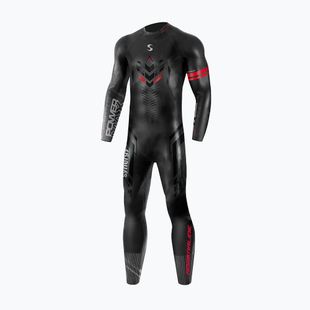 Costum de neopren de triatlon pentru bărbați Synergy Adrenaline Full Sleeve 5 mm black/red