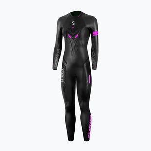Costum de neopren de triatlon pentru femei Synergy Endorphin Full Sleeve 5/3 mm black/pink
