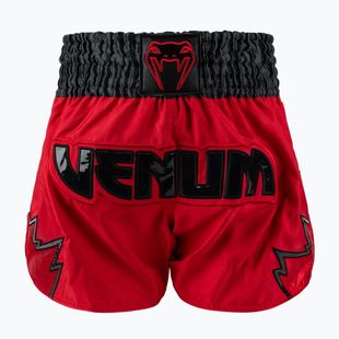 Pantaloni scurți de antrenament pentru bărbați Venum Inferno Muay Thai roșu/gri cărbune/negru
