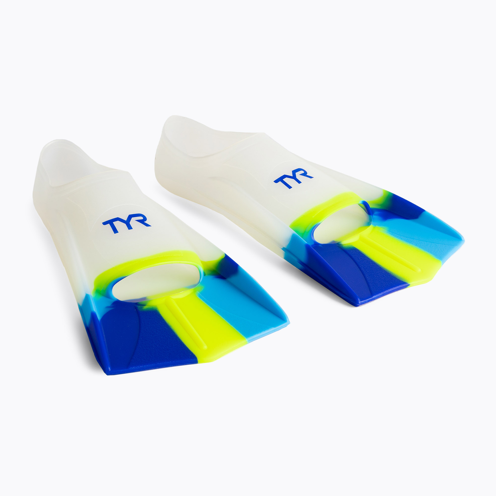 Aripioare de înot TYR Stryker Silicone alb-colorate LFSTRKR (Stryker Silicone LFSTRKR)
