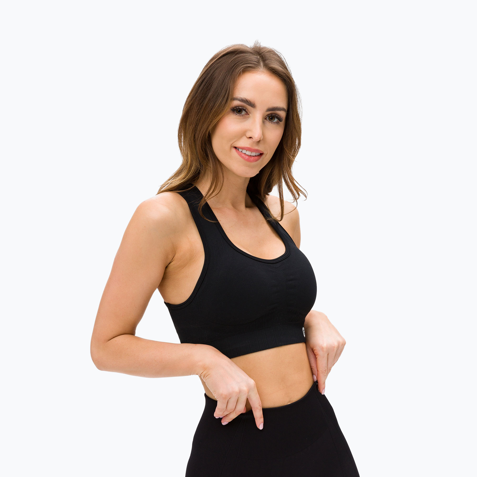 Sutien de fitness Gym Glamour Push Up Deep Black 319 (Push Up 319)