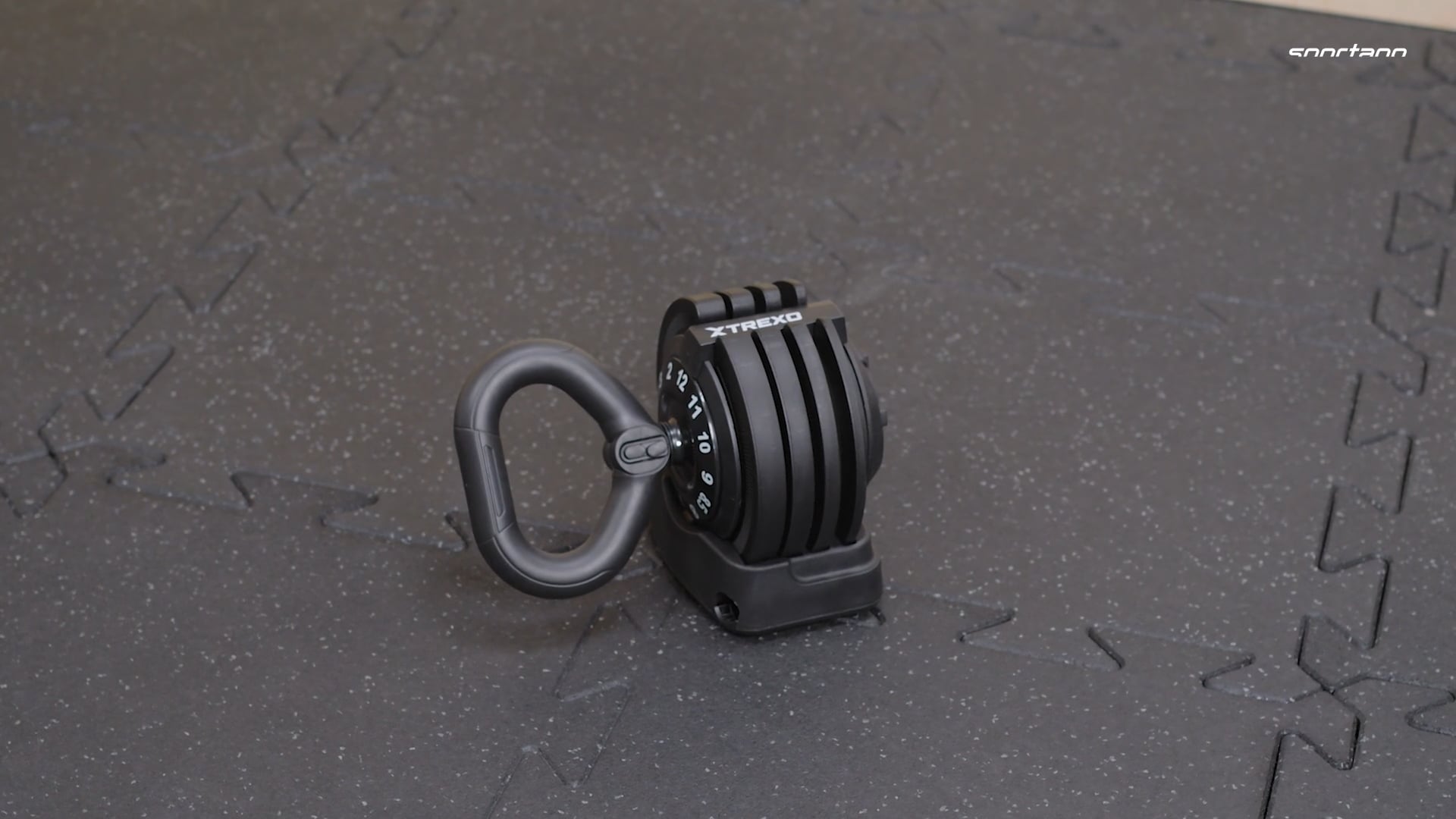 Kettlebell reglabil TREXO TXO-B4W004 12 kg negru