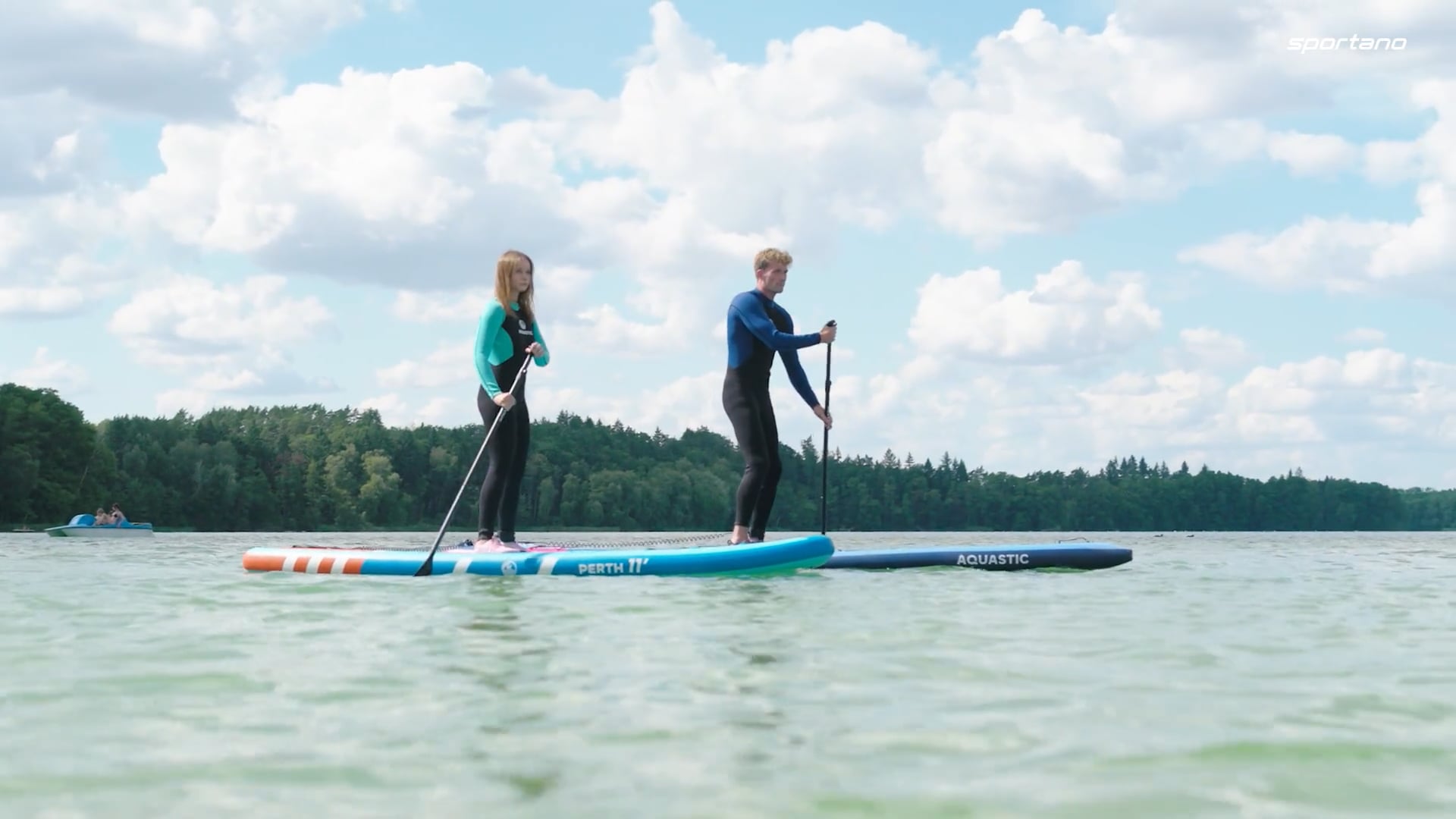 Placă SUP AQUASTIC Touring 12'6" verde