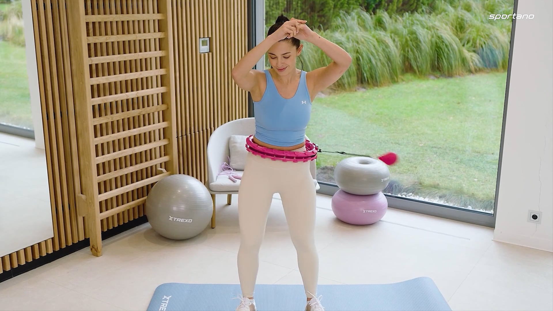 Hula hoop cu greutate XTREXO TXO-B4Z036-VT violet