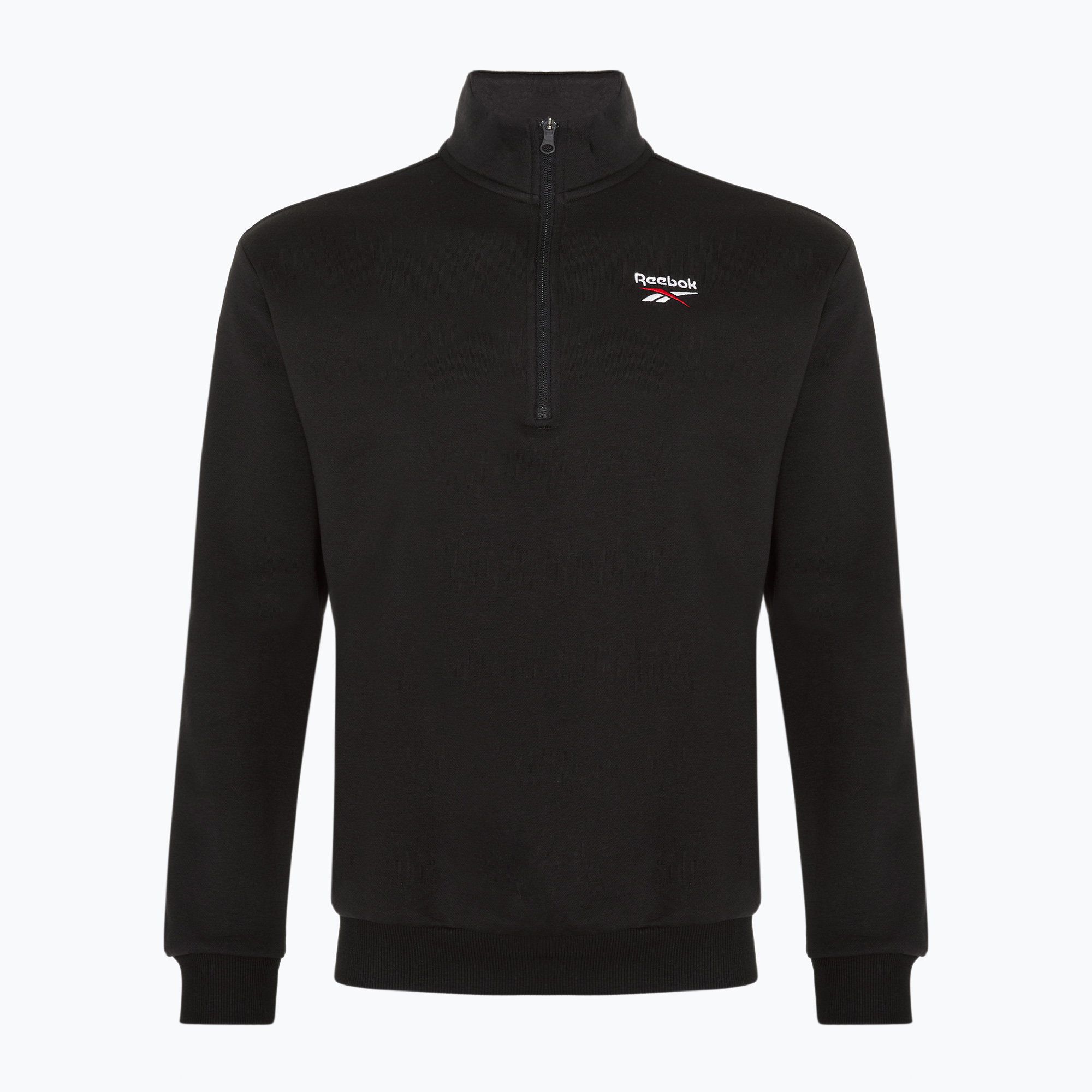 Bluză de antrenament pentru bărbați Reebok Identity Fleece 1/4 Zip black/white/vector red (Identity Fleece 1/4 Zip 100221823)