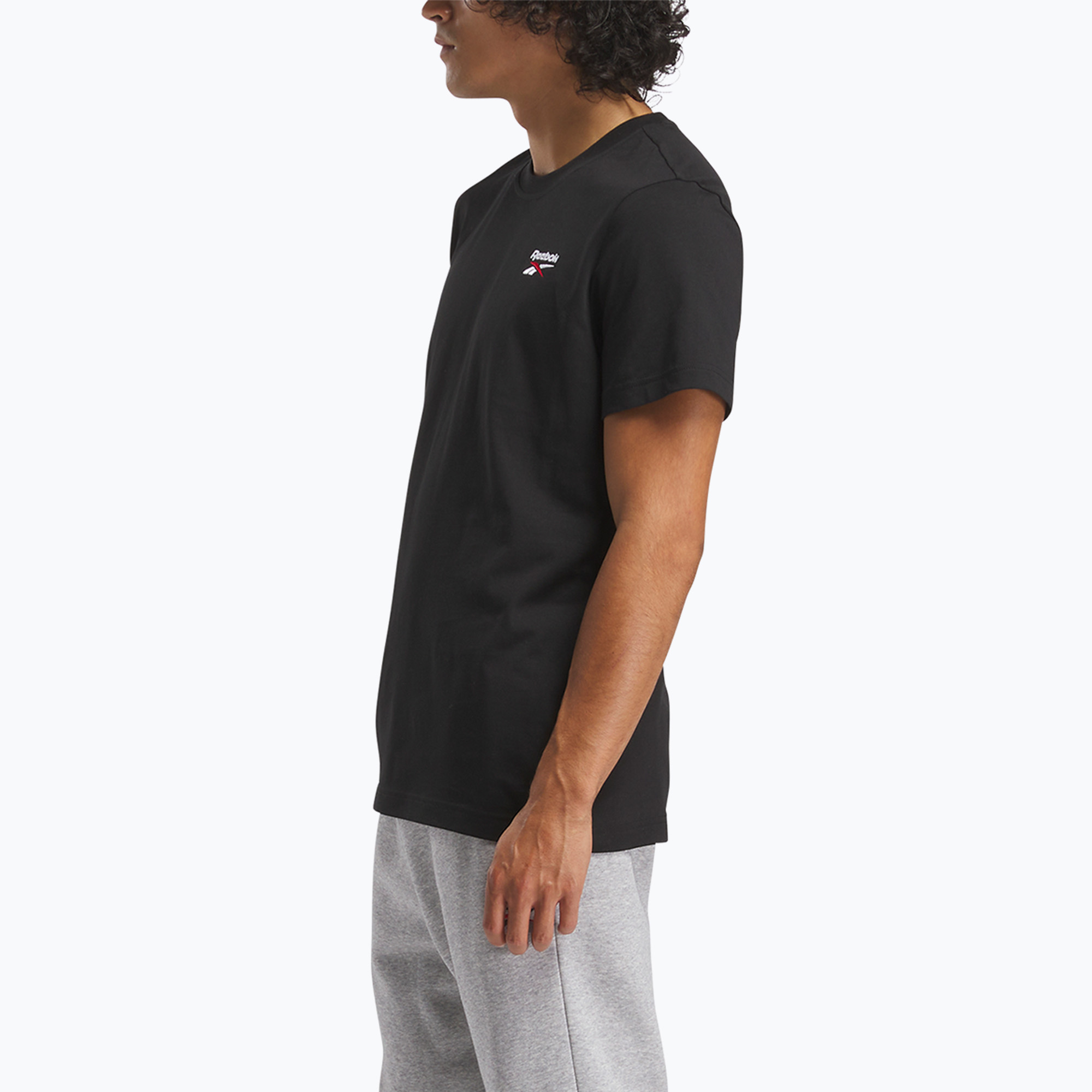 Tricou pentru bărbați Reebok Identity Small Logo Tee black/white/vector red (Identity Small Logo Tee 100221874)