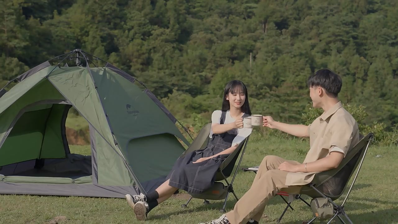 Cort de camping 3-persoane Naturehike Pop-Up 3 Automatic forest green