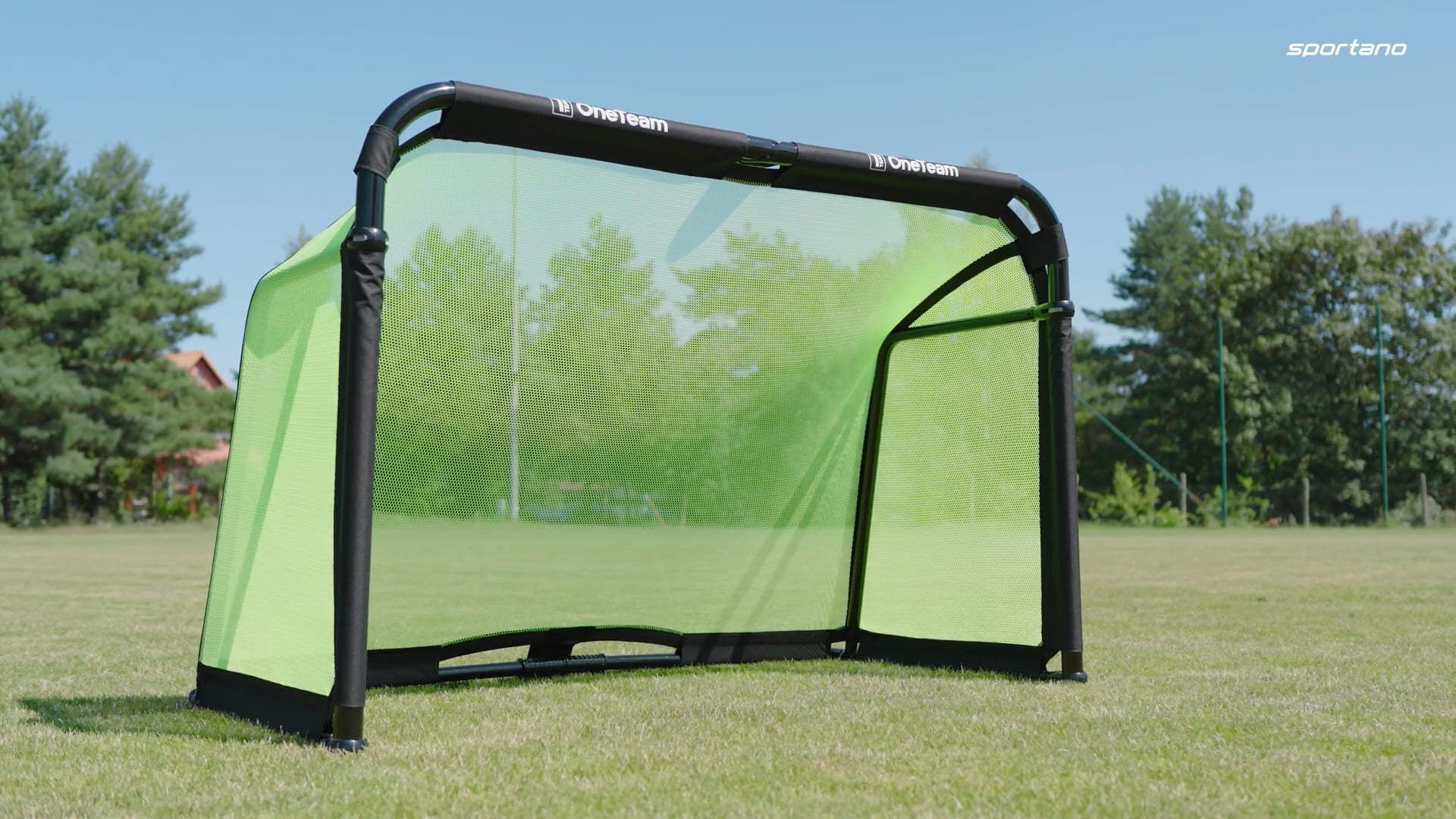 Poartă de fotbal OneTeam SWIFTGOAL 180 x 120 cm foldable black/green