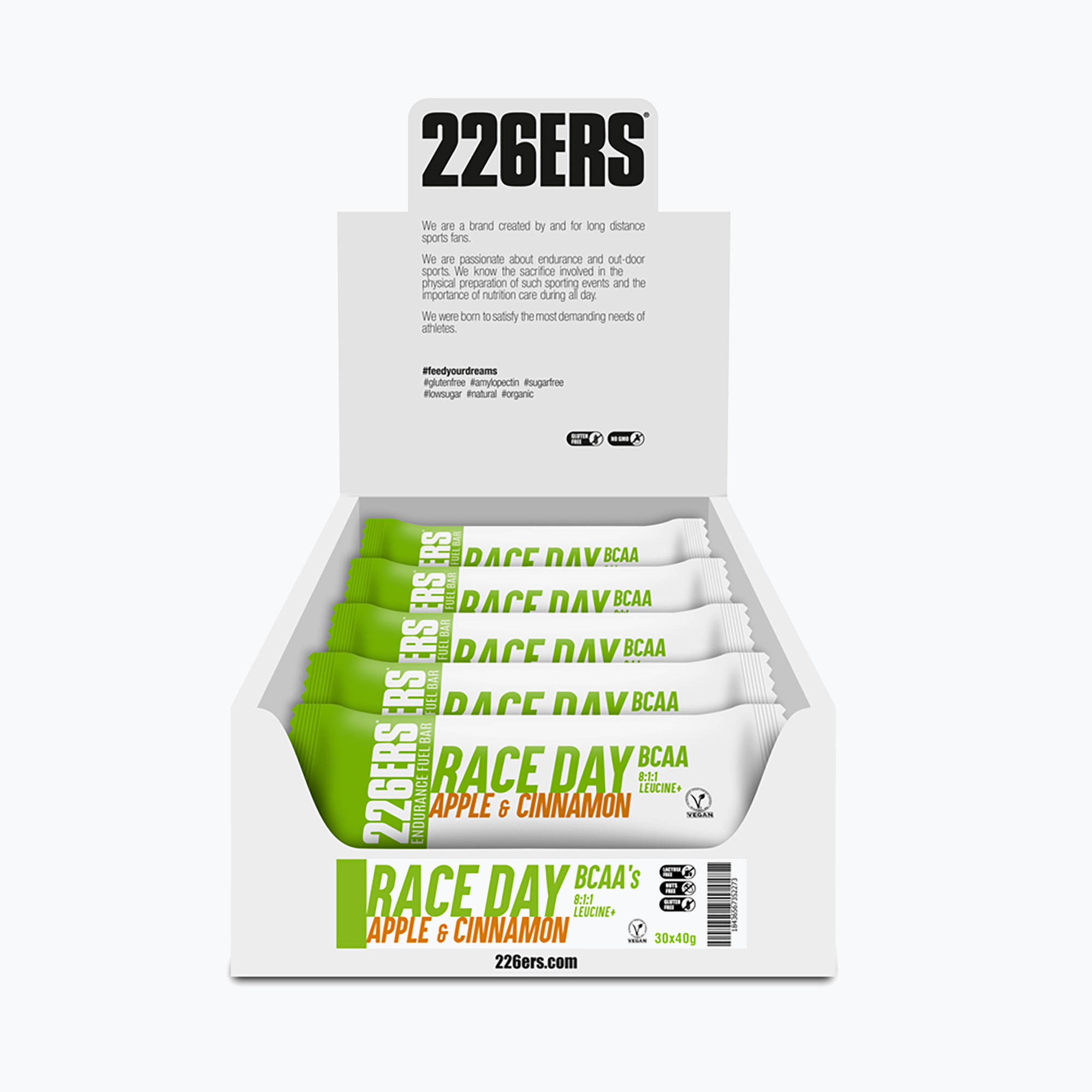 Set de batoane energetice 226ERS BCAAs Race Day 30 szt. x 40 g jabłko/cynamon (BCAAs Race Day 52271)