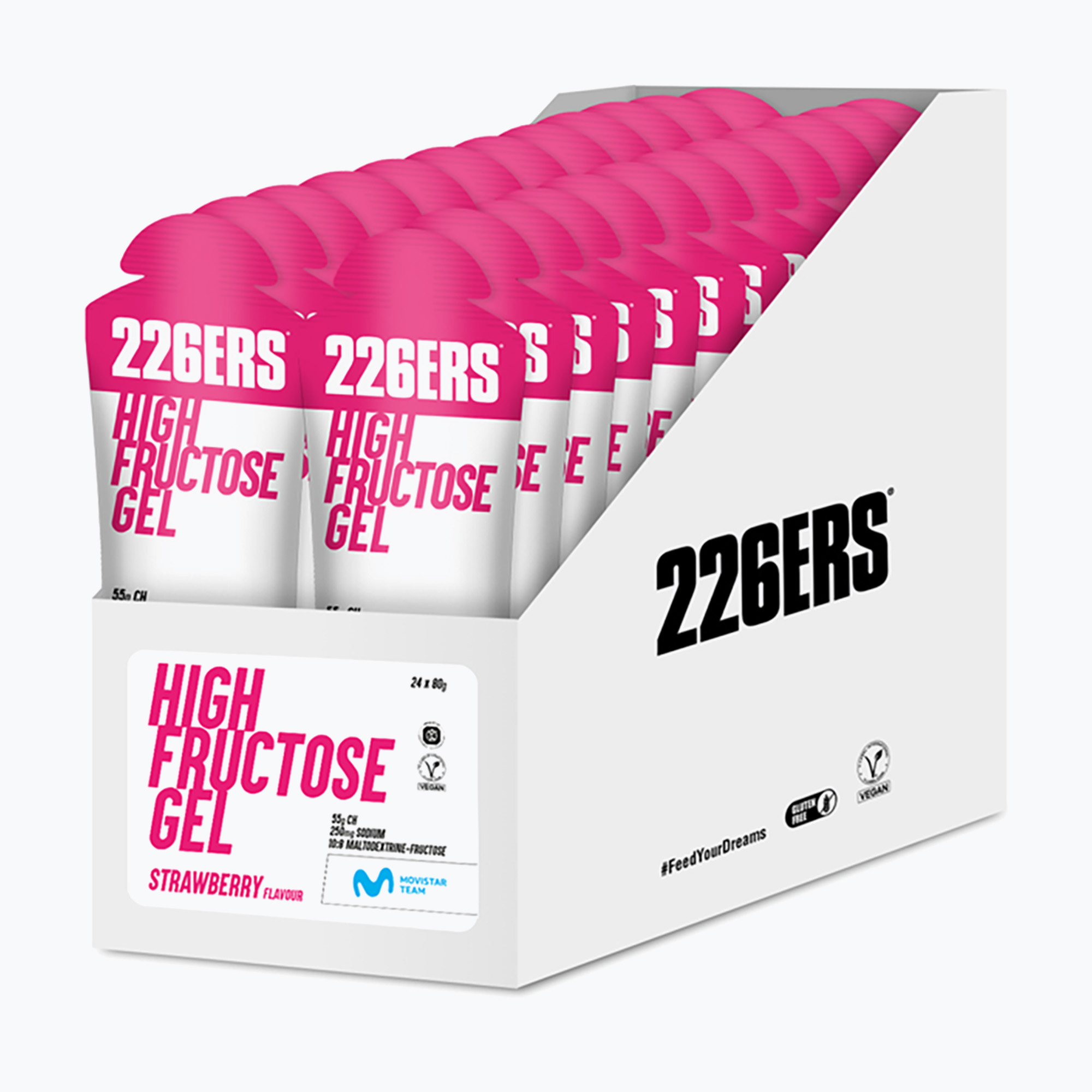 Set de geluri energetice 226ERS High Fructose 24 szt. x 80 g căpșună (High Fructose 56551)