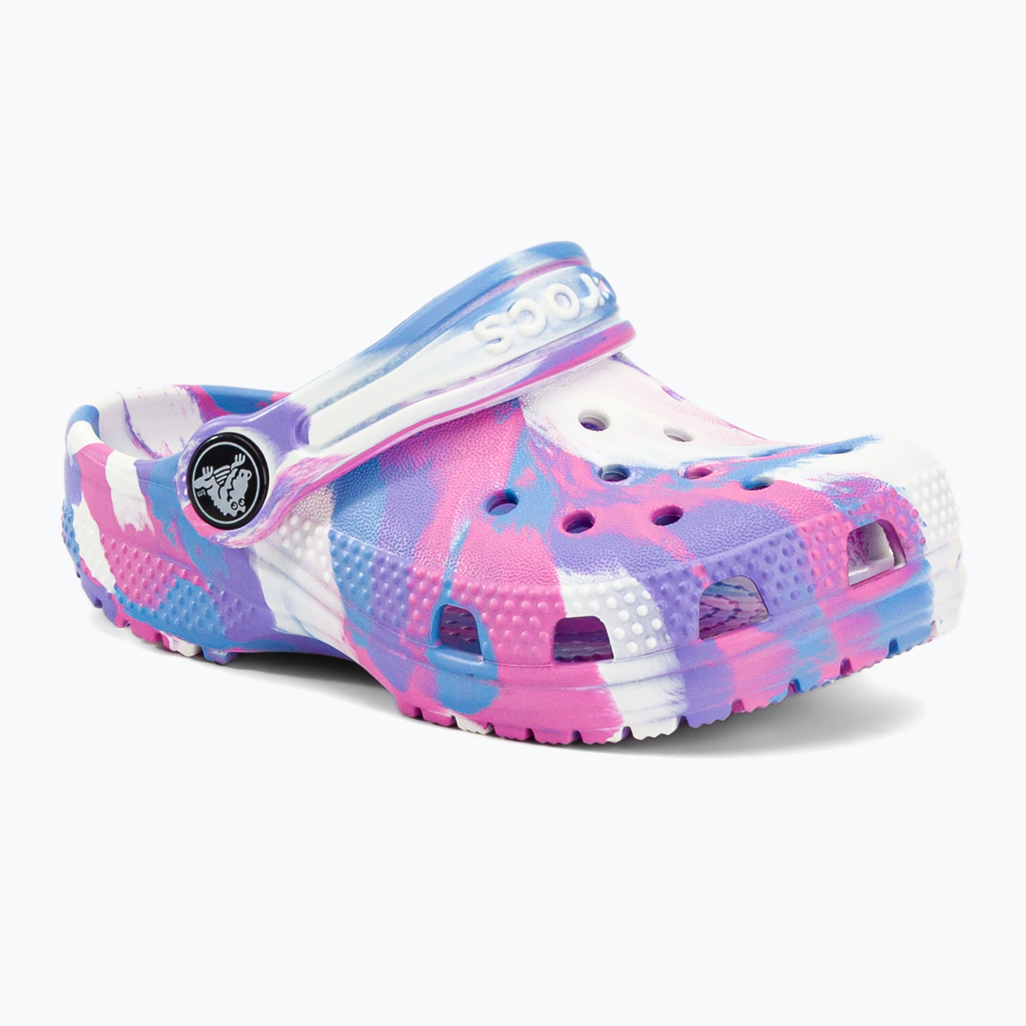 Crocs Classic Marbled Clog T - flip-flops colorați pentru copii 206838-102 (Classic Marbled Clog Toddler 206838-102)