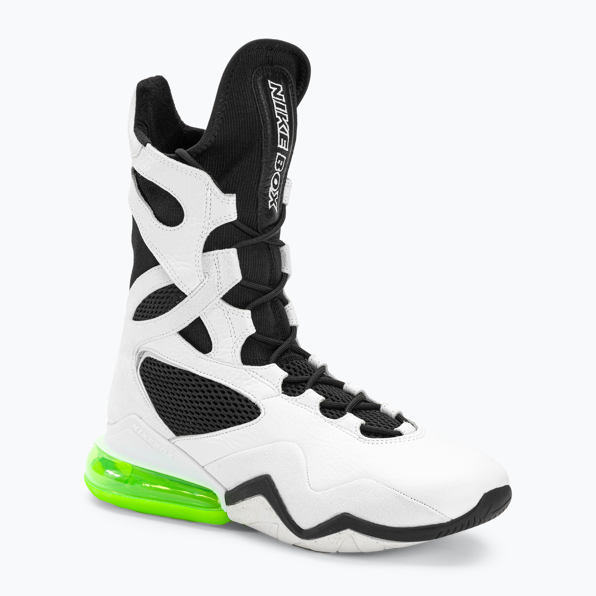 Pantofi Nike Air Max Box pentru femei, alb/negru/verde electric