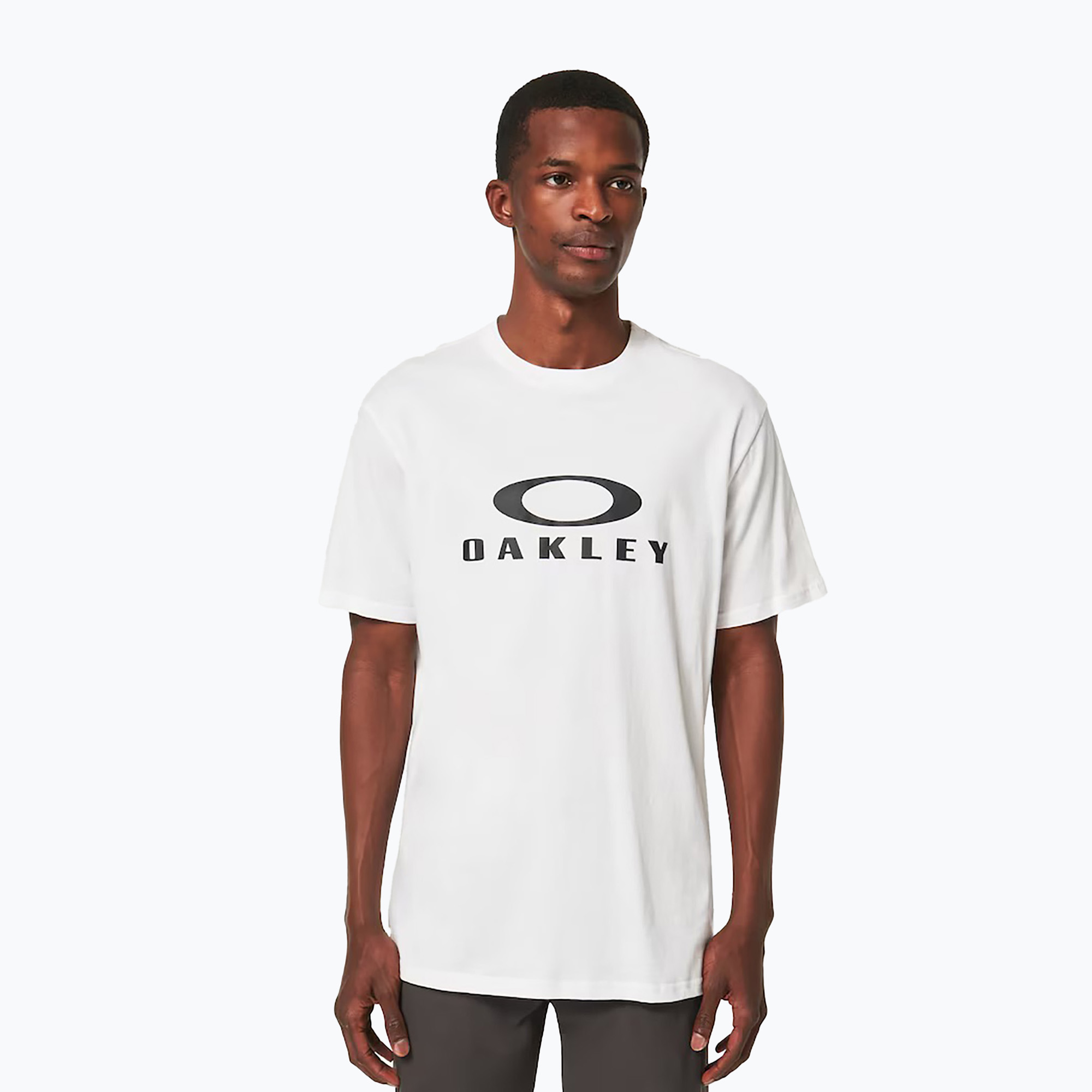 Tricou pentru bărbați Oakley O Bark 2.0 white/black (O Bark 2.0 FOA402167)