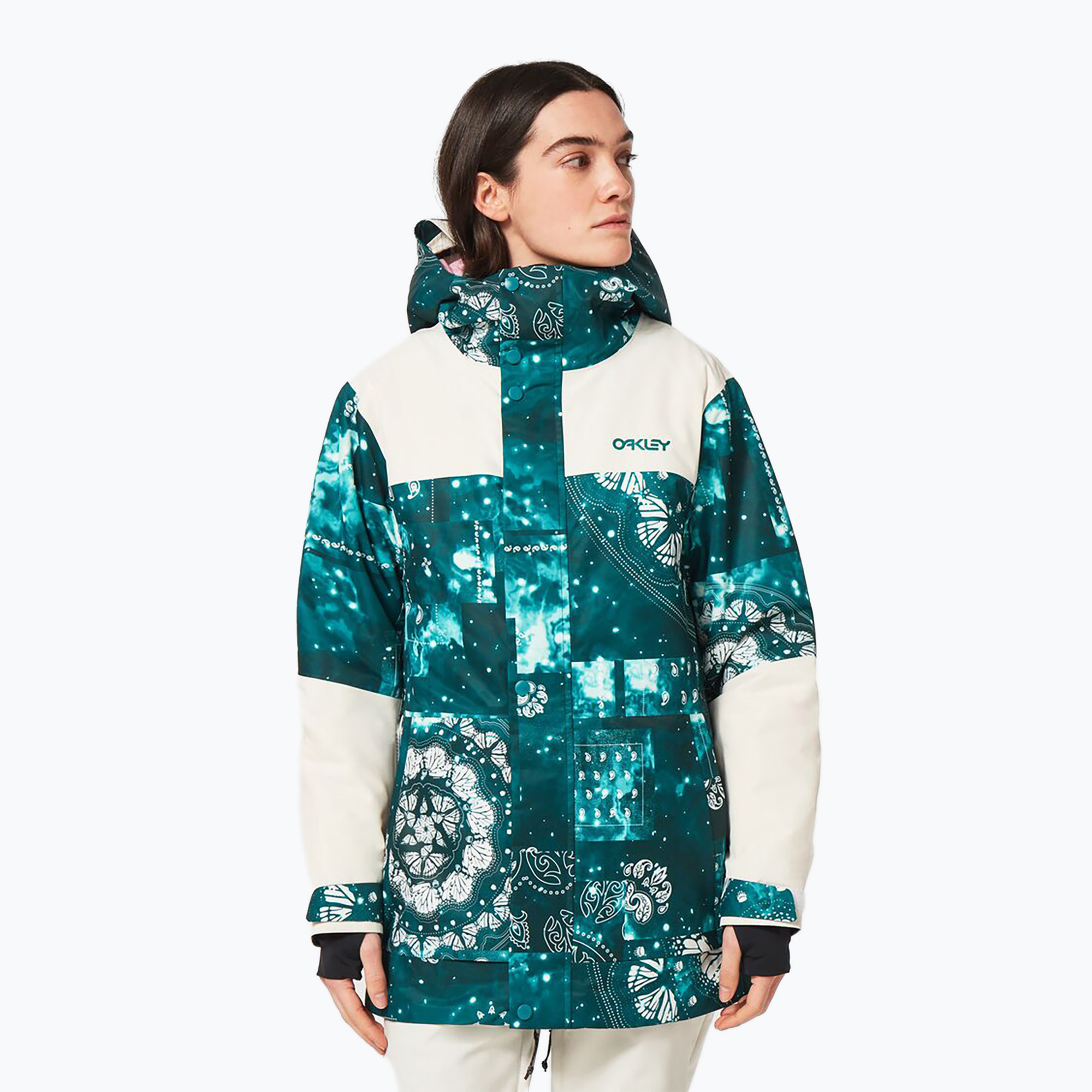 Oakley TC Aurora RC Insulated jachetă de snowboard pentru femei  verde FOA500278