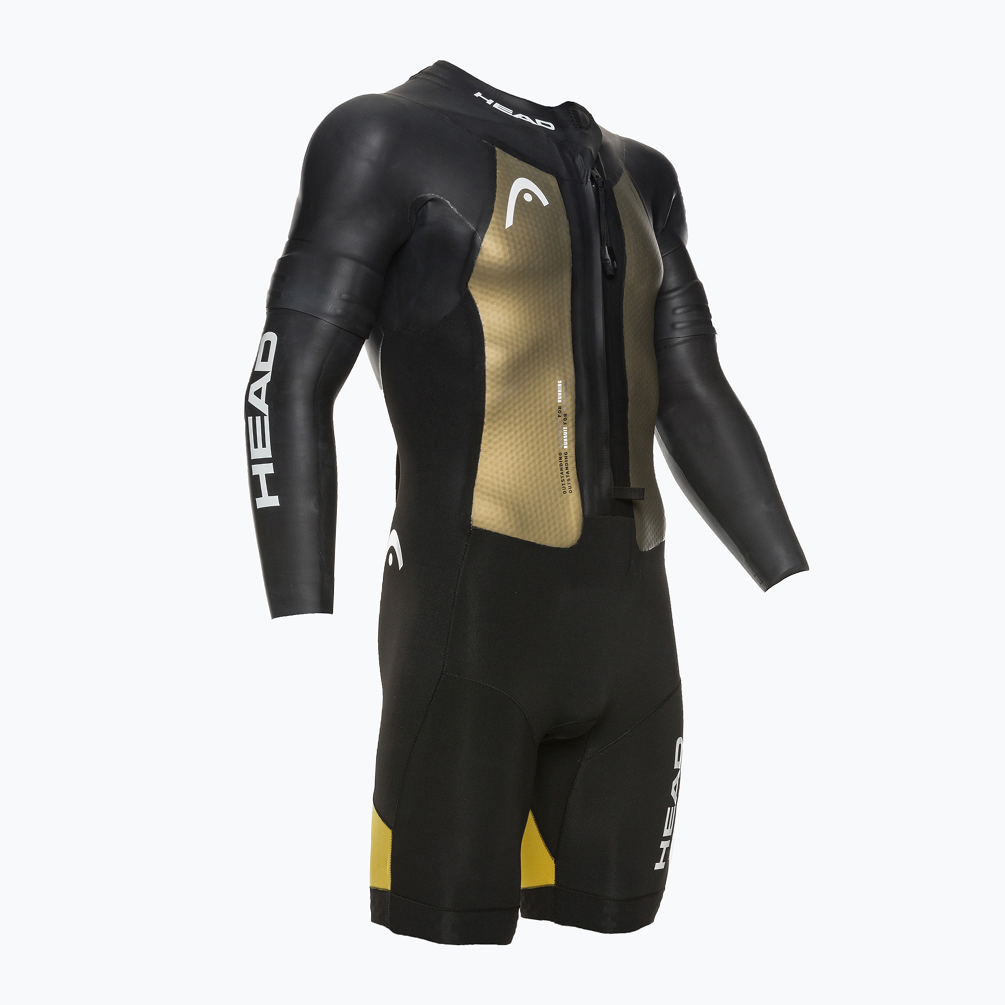 Costum de triatlon pentru bărbați HEAD Swimrun Myboost Pro Aero 4/2/1,5 black/gold