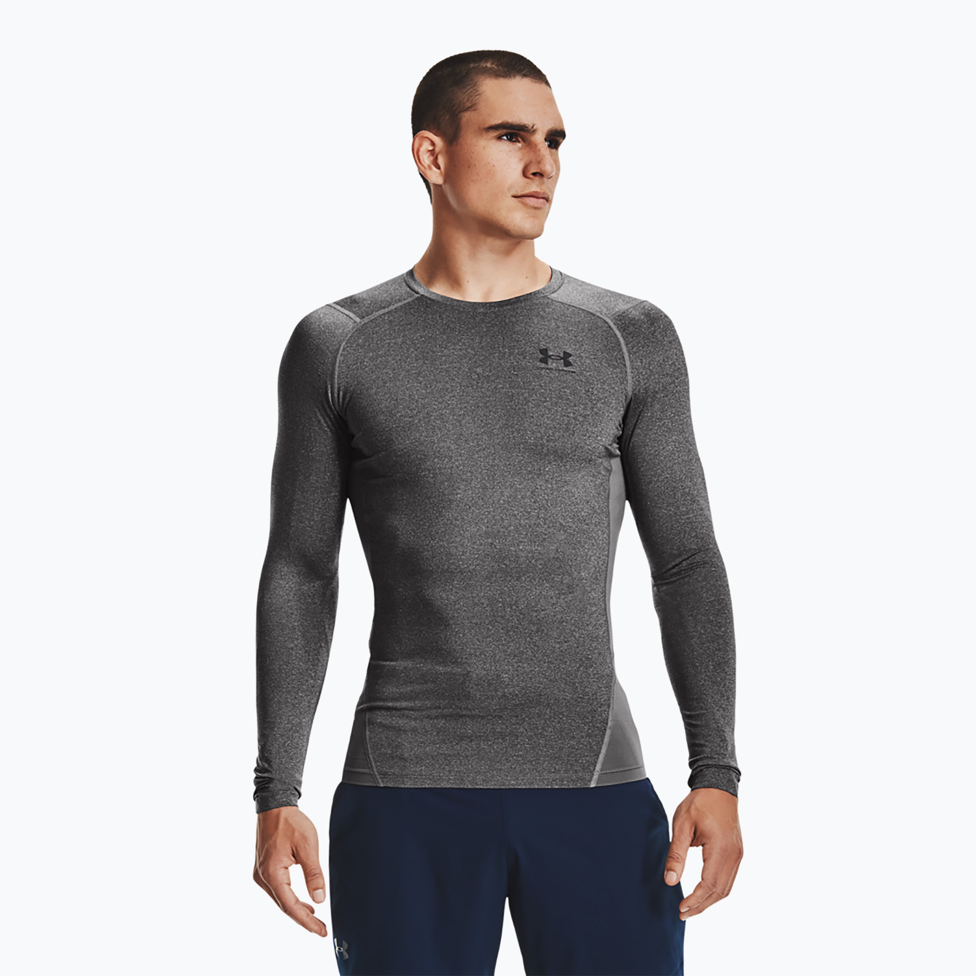 Bărbați Under Armour HG Armour Comp gri de antrenament cu mânecă lungă 1361524-090 (HG Armour Comp 1361524)