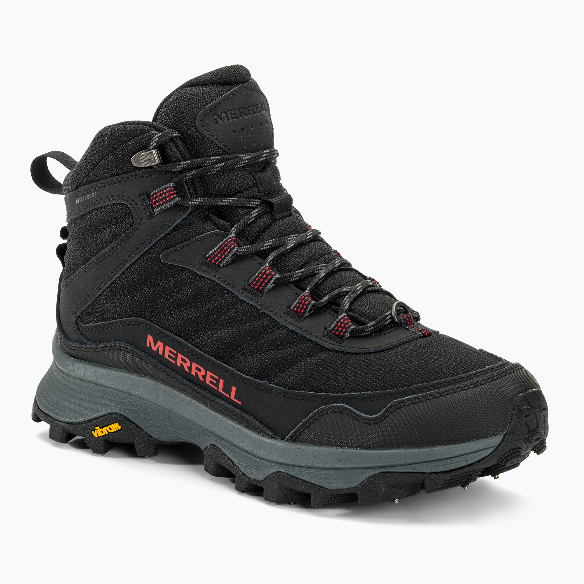 Încălțăminte de turism pentru bărbațiMerrell Moab Speed Thermo Spike Mid WP black (Moab Speed Thermo Spike Mid WP J066921)