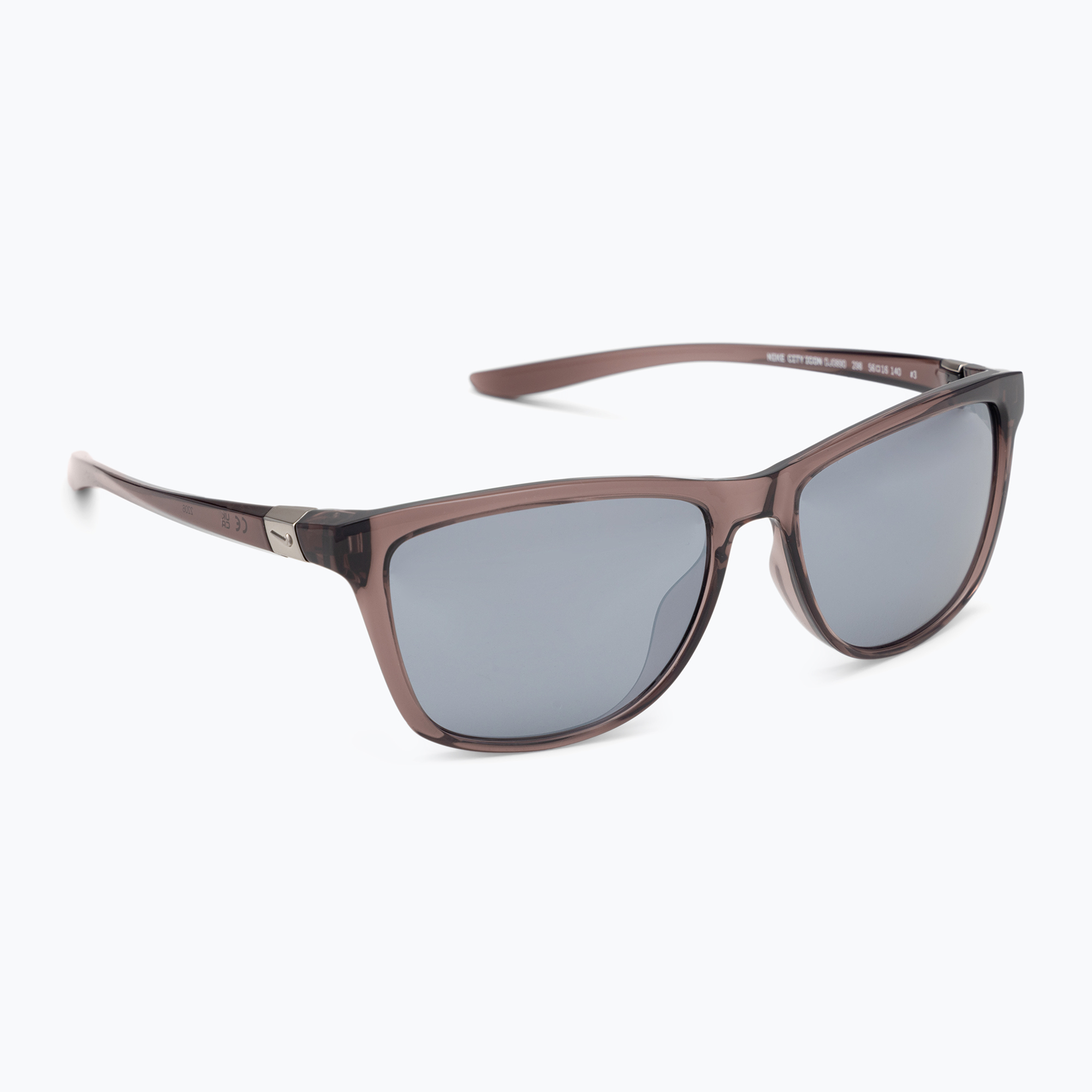 Ochelari de soare pentru femei Nike City Icon smokey mauve/grey w/silver flash pentru femei (City Icon DJ0890)