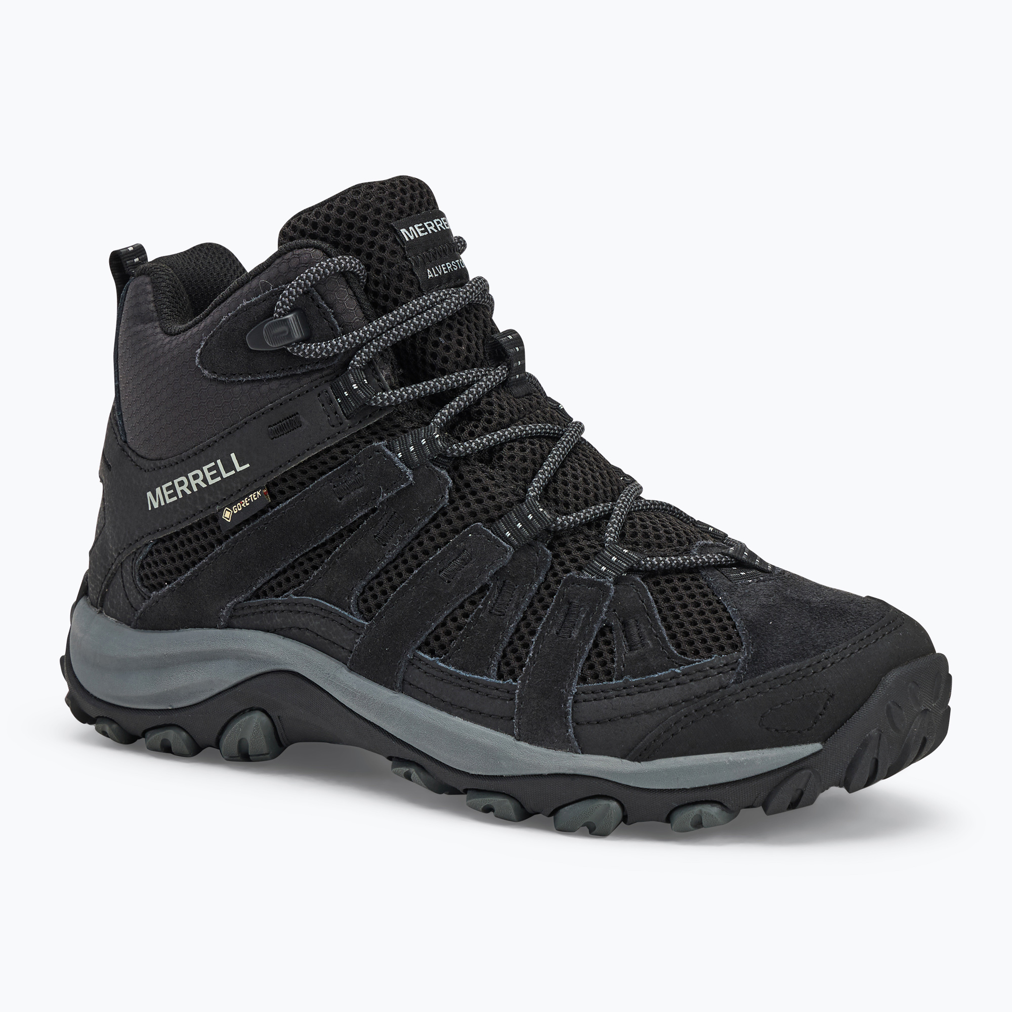 Încălțăminte de drumeție pentru bărbați  Merrell Alverstone 2 Mid GTX black/ black (Alverstone 2 Mid GTX J036915)