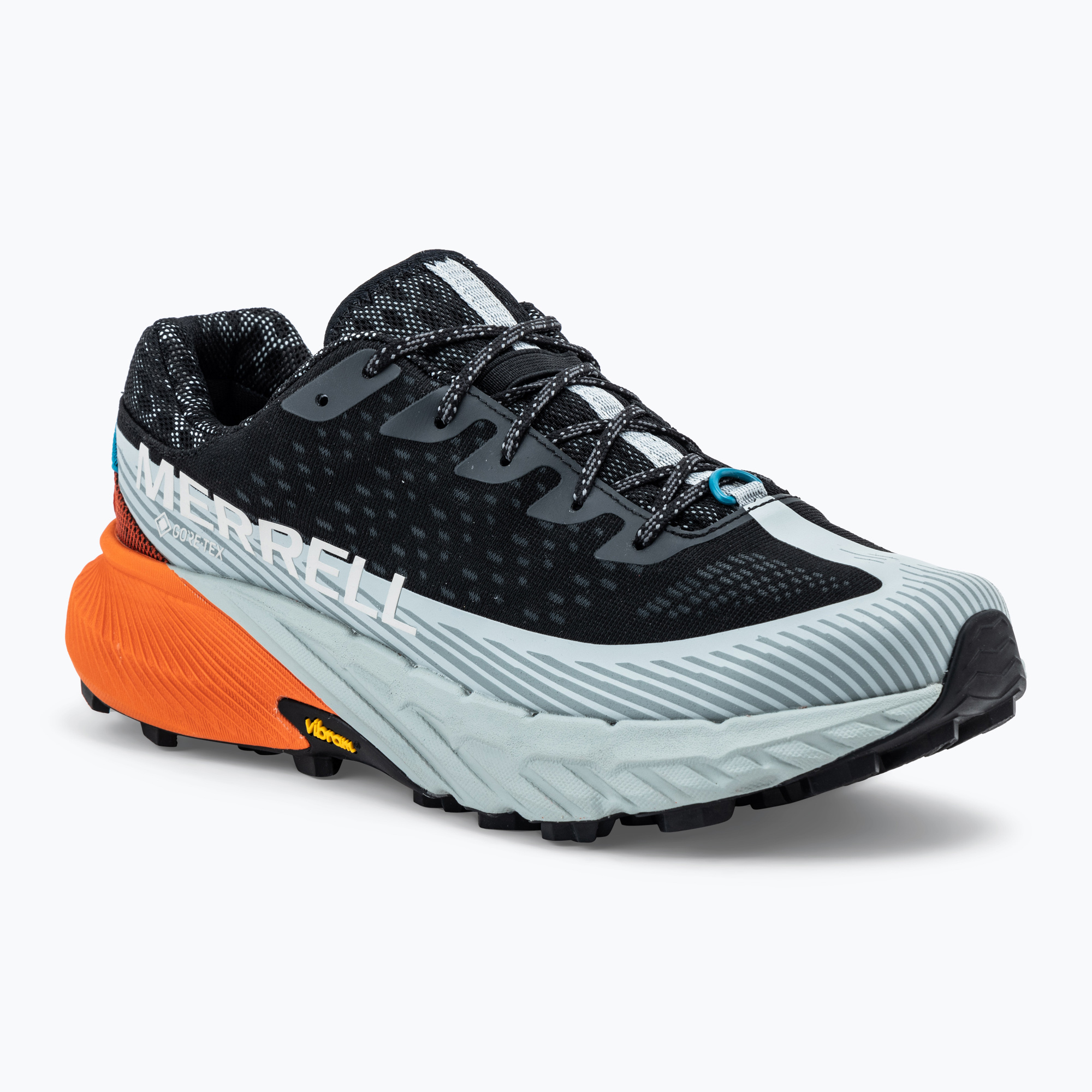Încălțăminte de alergare pentru bărbați Merrell Agility Peak 5 Gtx black / tangerine (Agility Peak 5 Gtx J068041)