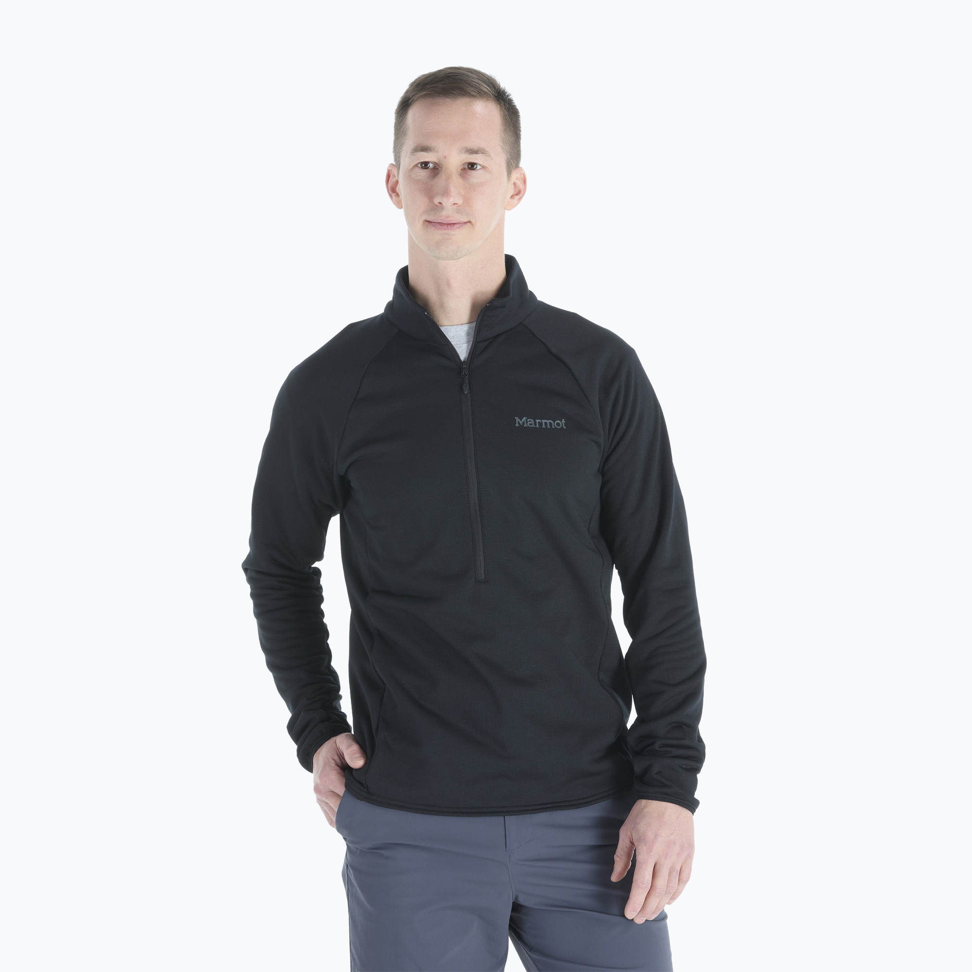 Polar pentru bărbați Marmot Leconte Fleece 1/2 Zip black
