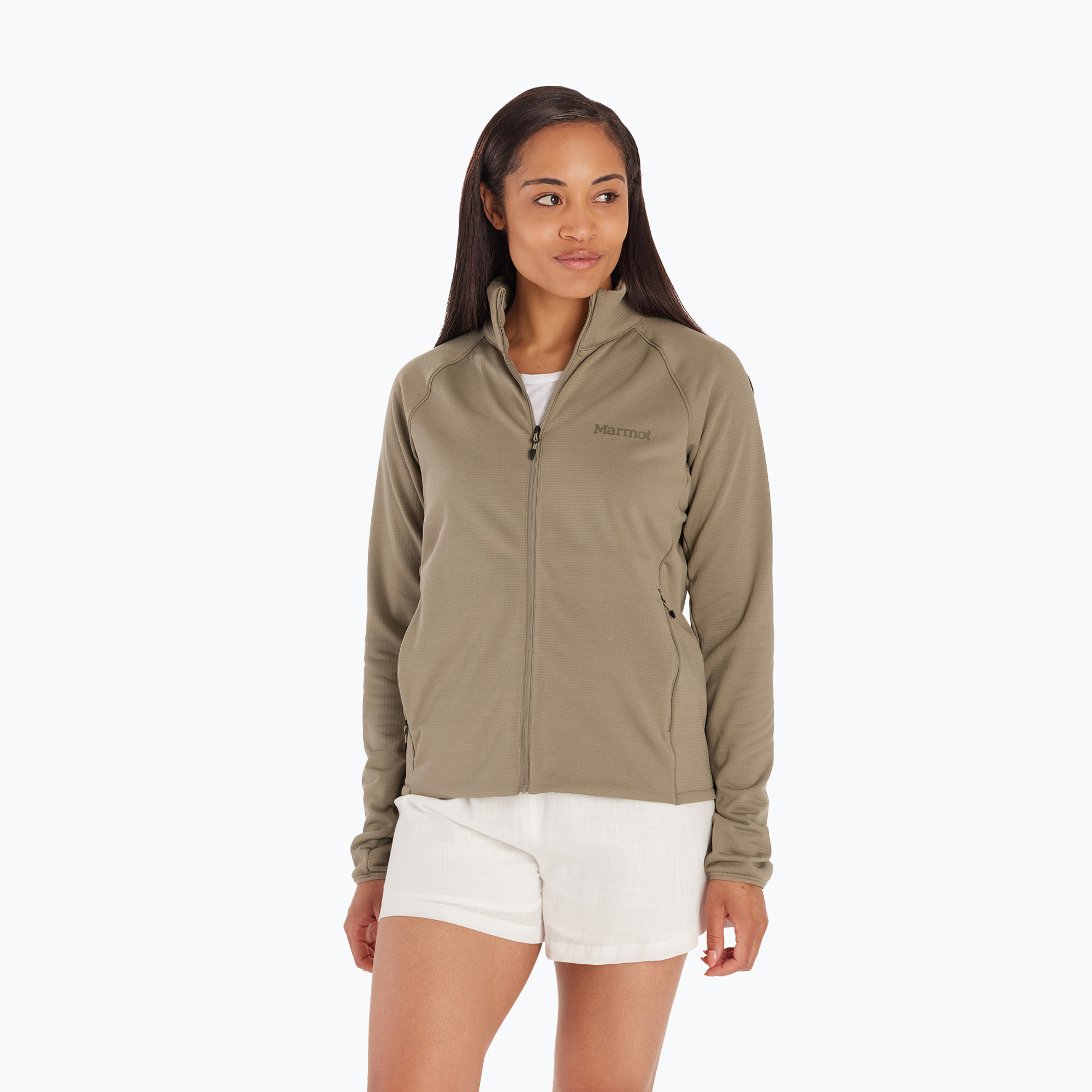 Polar pentru femei Marmot Leconte Hoodless Fleecevetiver (Leconte Fleece M15392)