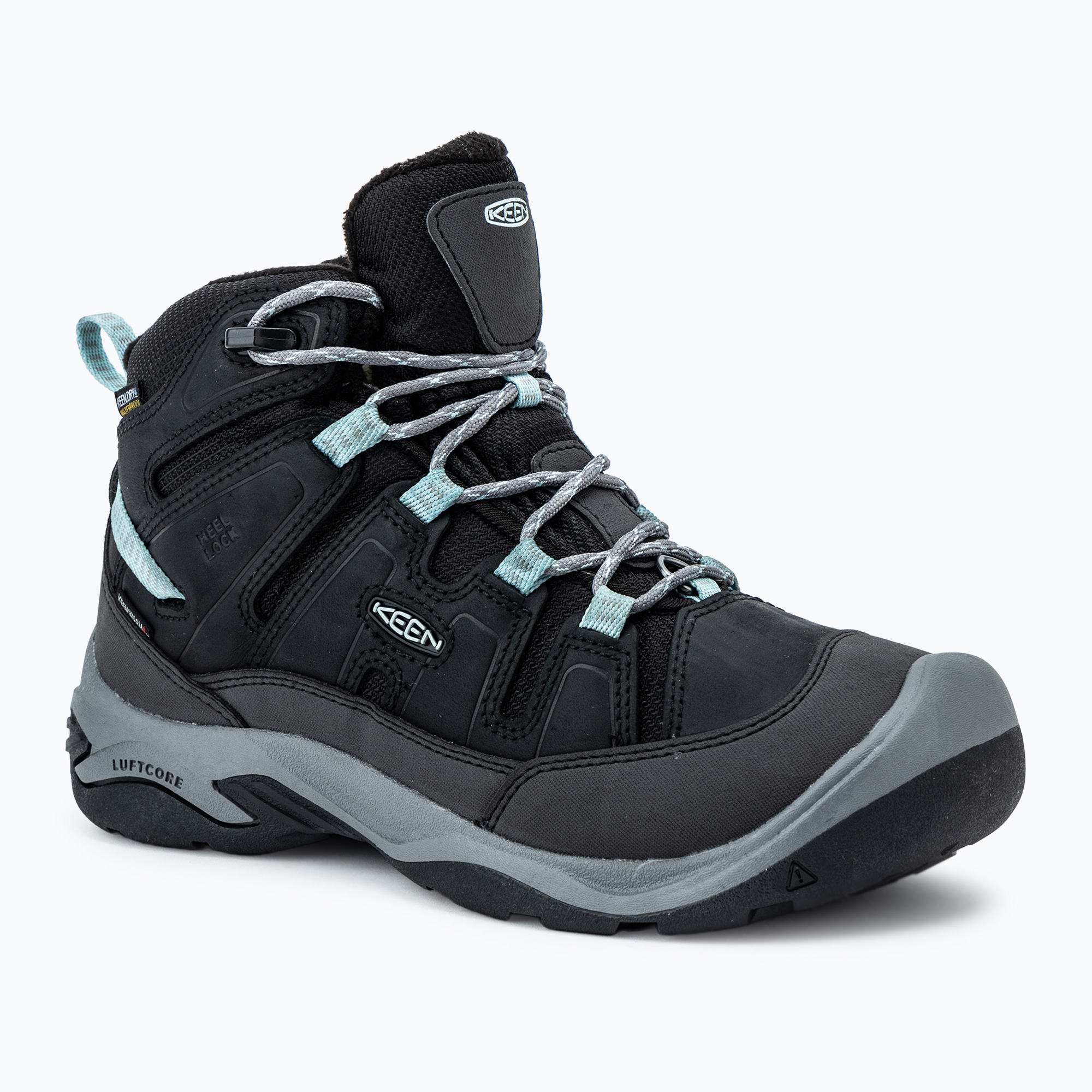 Încălțăminte de drumeție pentru femei KEEN Circadia Mid Polar black/cloud blue (Circadia Mid Polar 1026760)