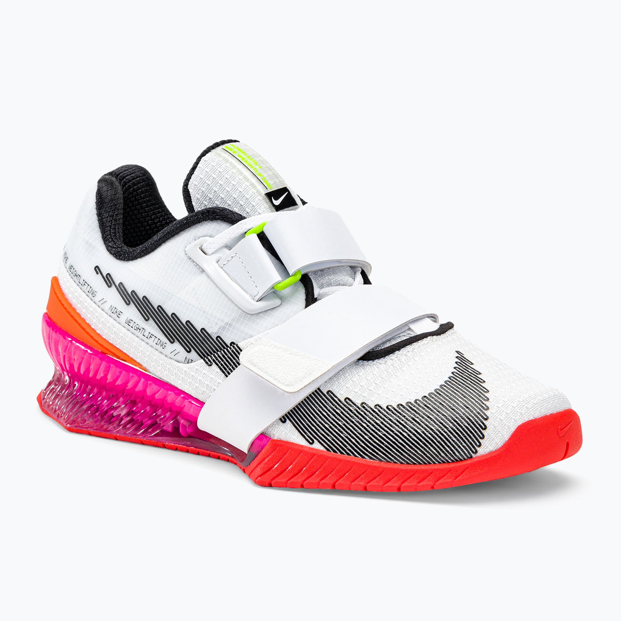 Nike Romaleos 4 Olympic Colorway haltere pantofi de haltere alb / negru / roșu aprins Crimson