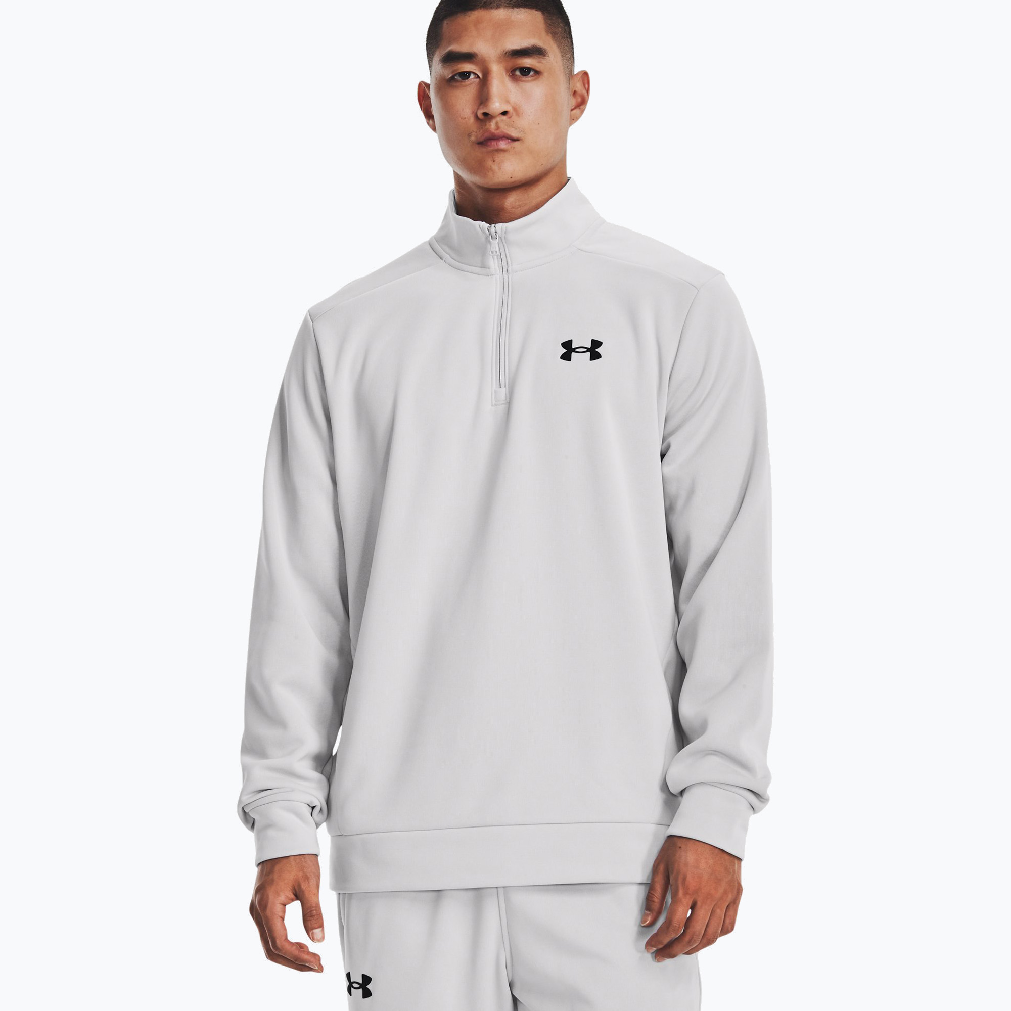Under Armour Armour Fleece 1/4 Zip tricou de antrenament pentru bărbați gri 1373358-014 (Armour Fleece 1/4 Zip 1373358)