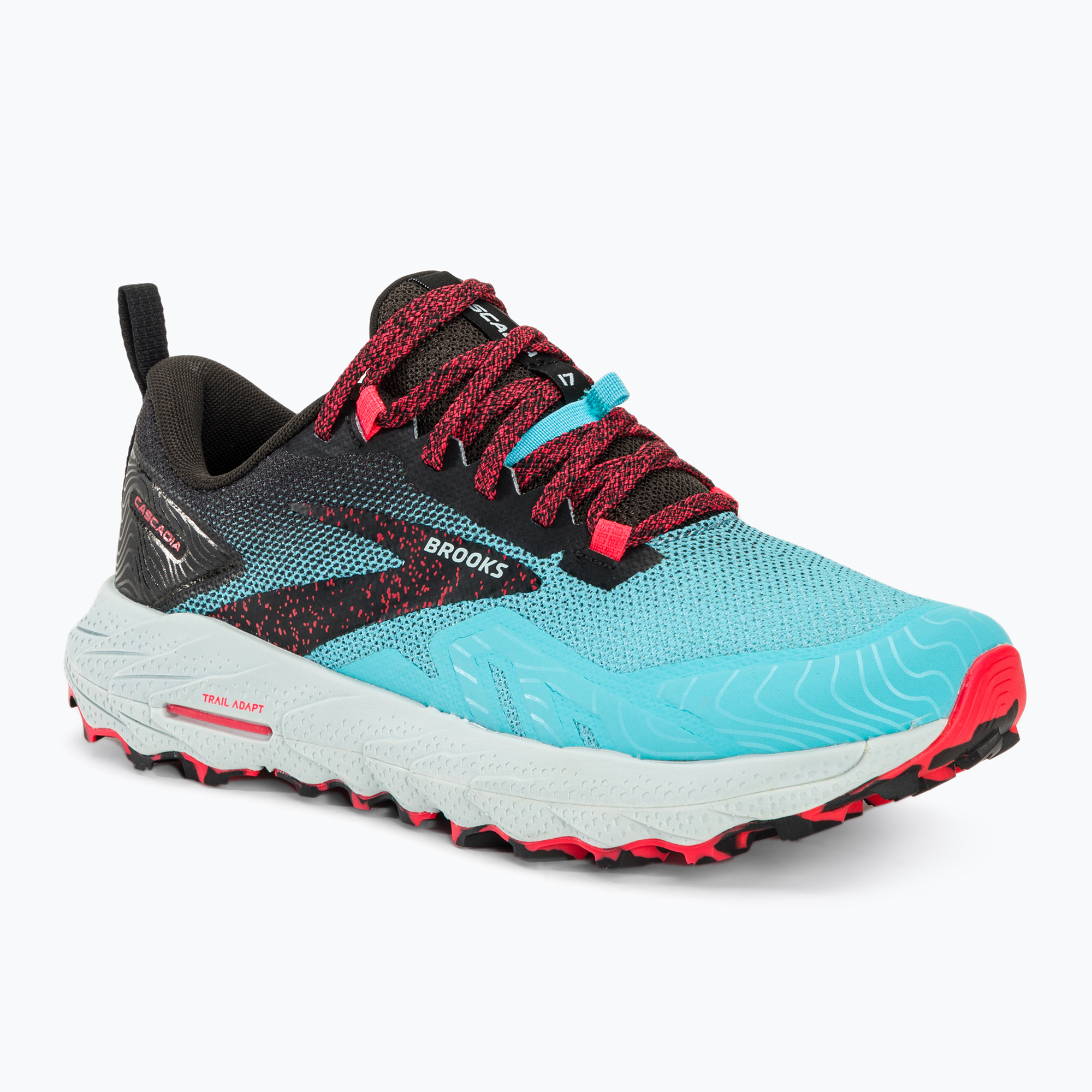 Brooks Cascadia 17 pantofi de alergare pentru femei bluefish/negru/roșu violet
