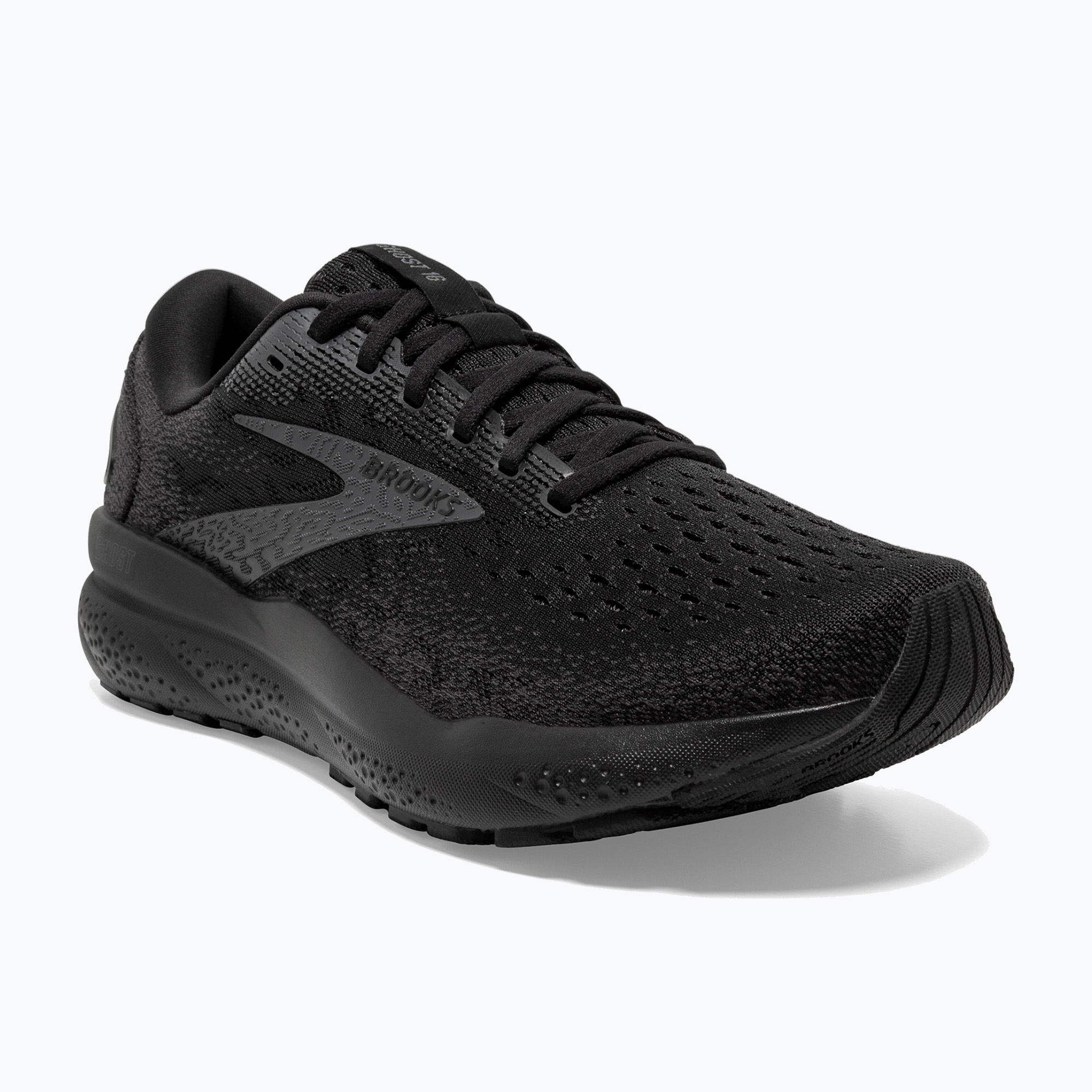Încălțăminte de alergare pentru bărbați Brooks Ghost 16 wide fit black/black/ebony (Ghost 16 1104182E020)