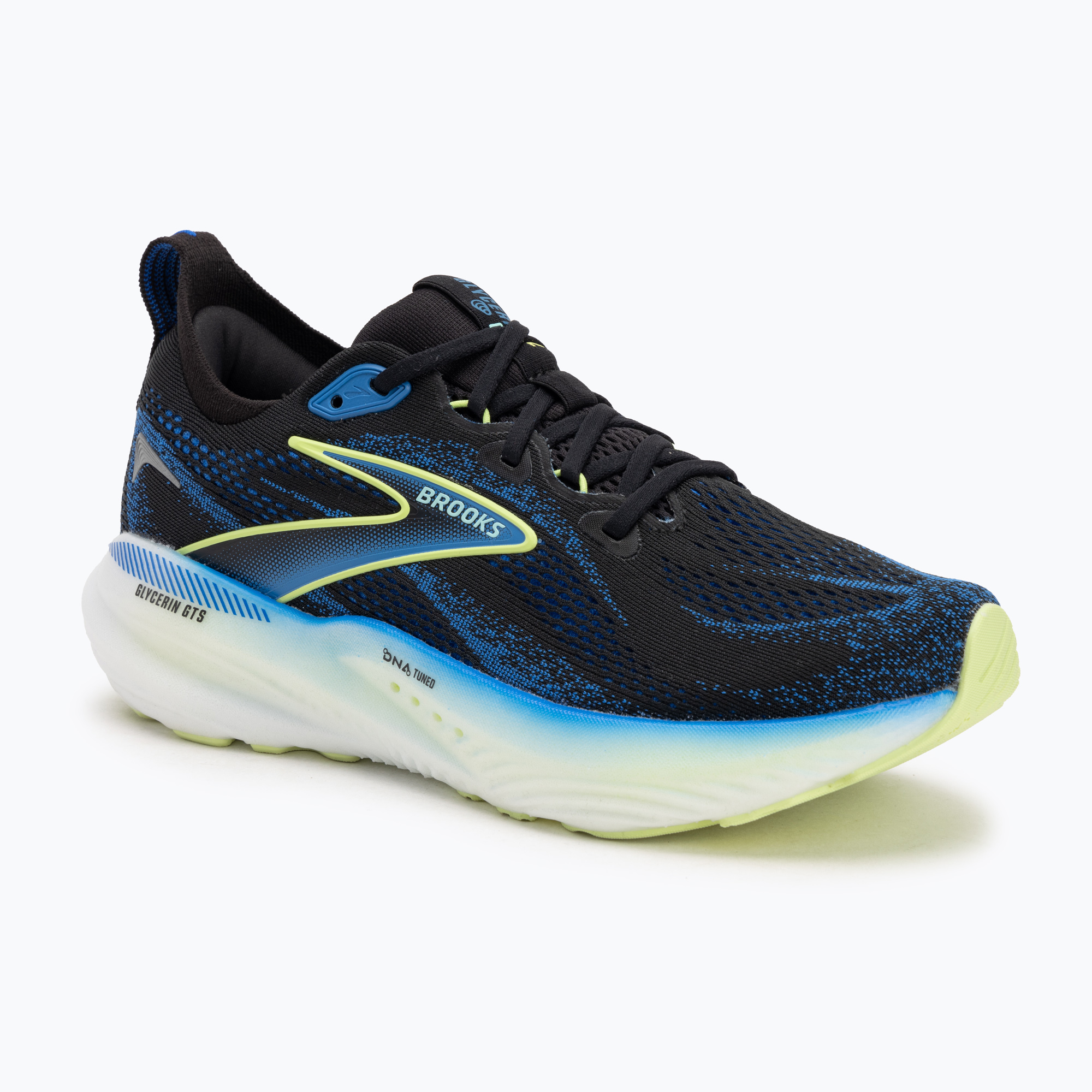 Încălțăminte  de alergare pentru bărbați Brooks Glycerin GTS 22 black/cobalt/neo yellow