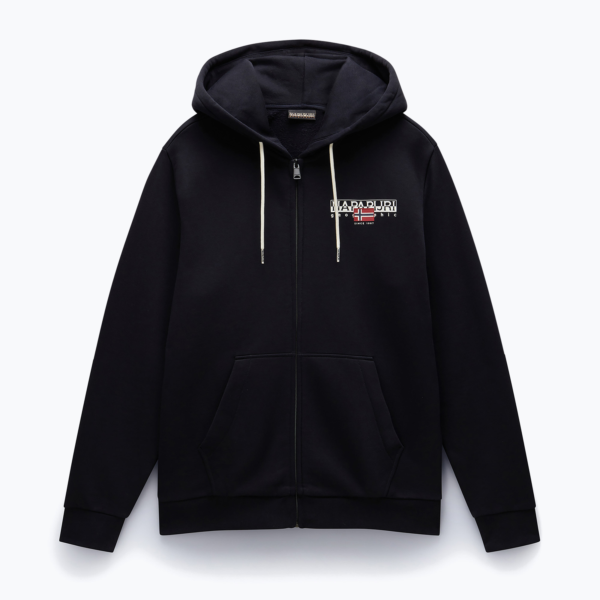 Hanorac pentru bărbați Napapijri B-Aylmer Full Ziphint black (B-Aylmer Full Ziphint NP0A4I1E-0411)
