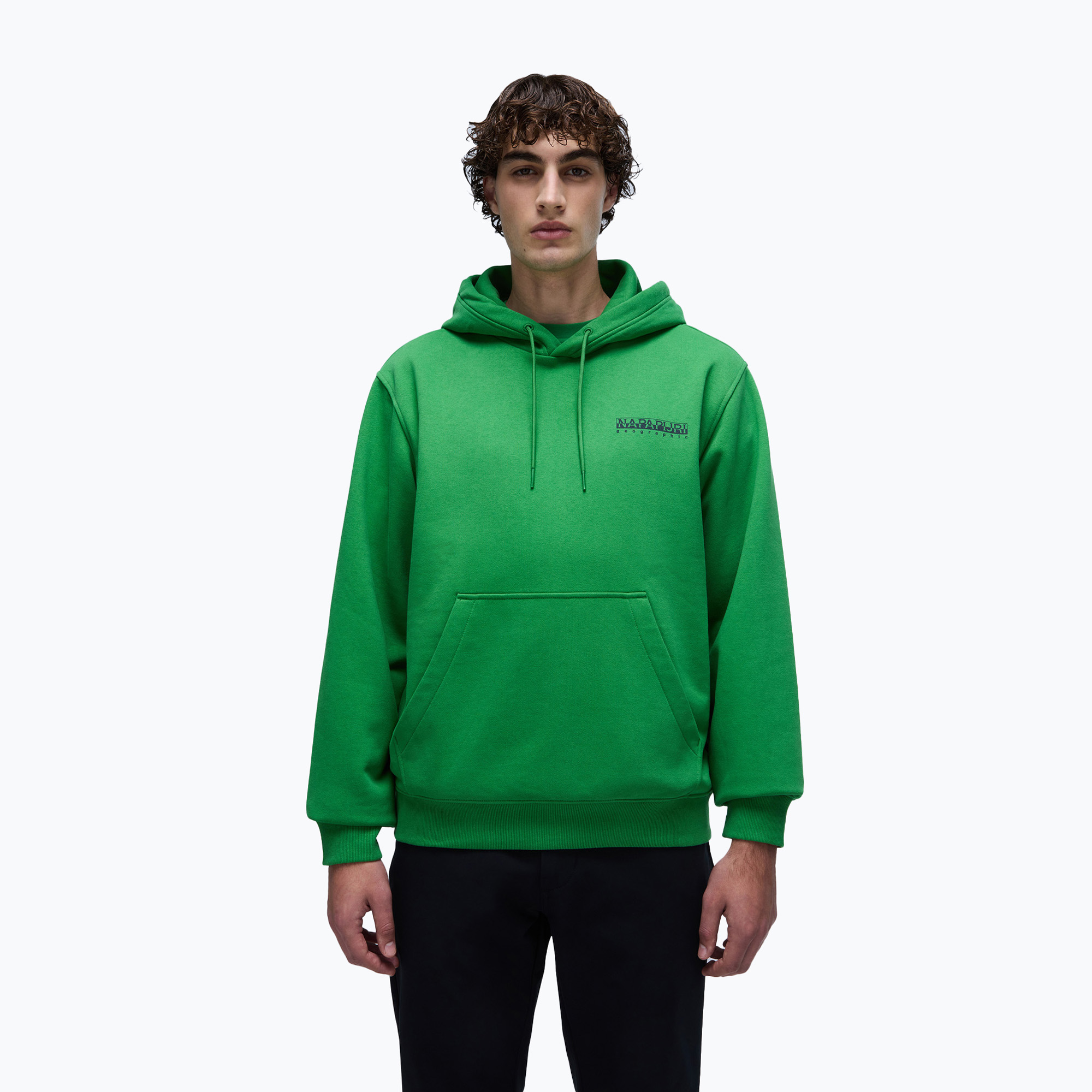 Hanorac pentru bărbați Napapijri B-Linth Hooded green kelly (B-Linth Hooded NP0A4I9RG1T1)