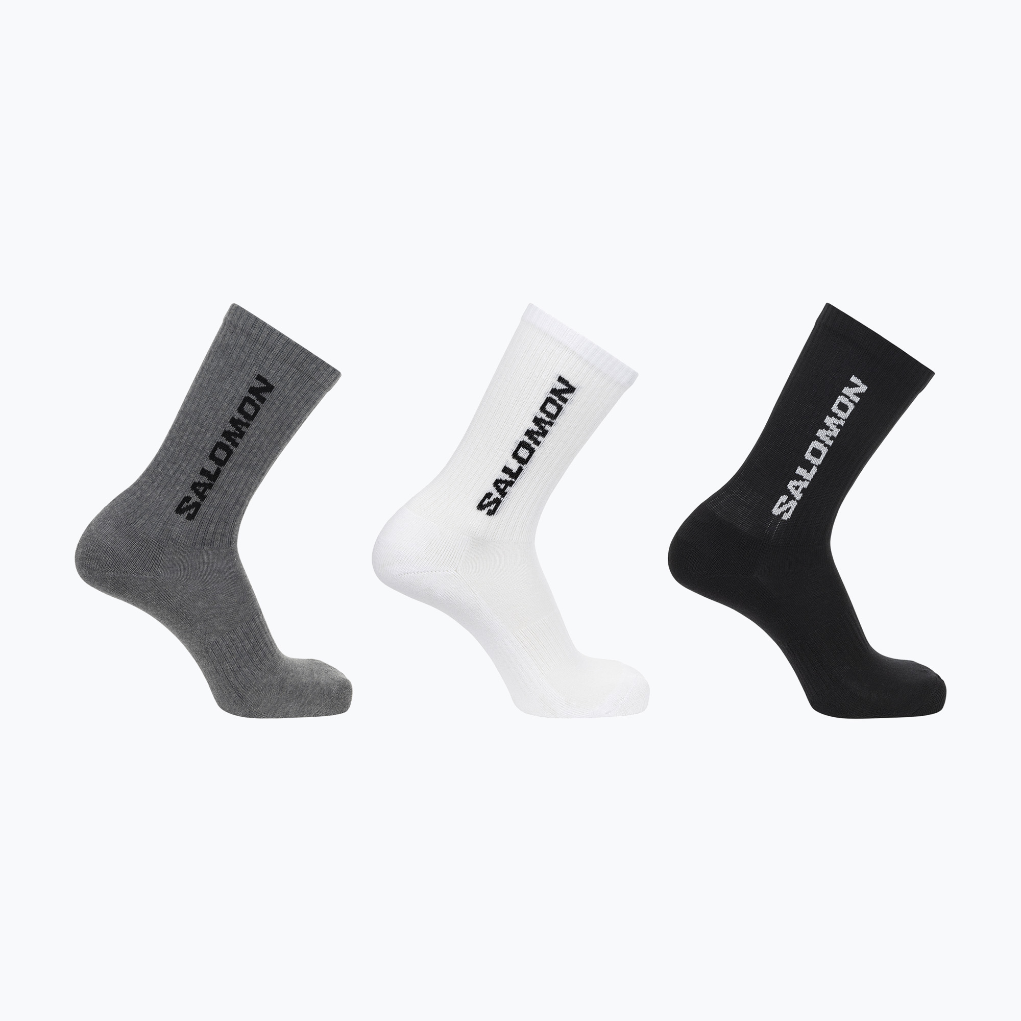Salomon Everyday Crew 3 perechi de șosete de trekking negru/alb/med gri (Everyday Crew LC2086200)