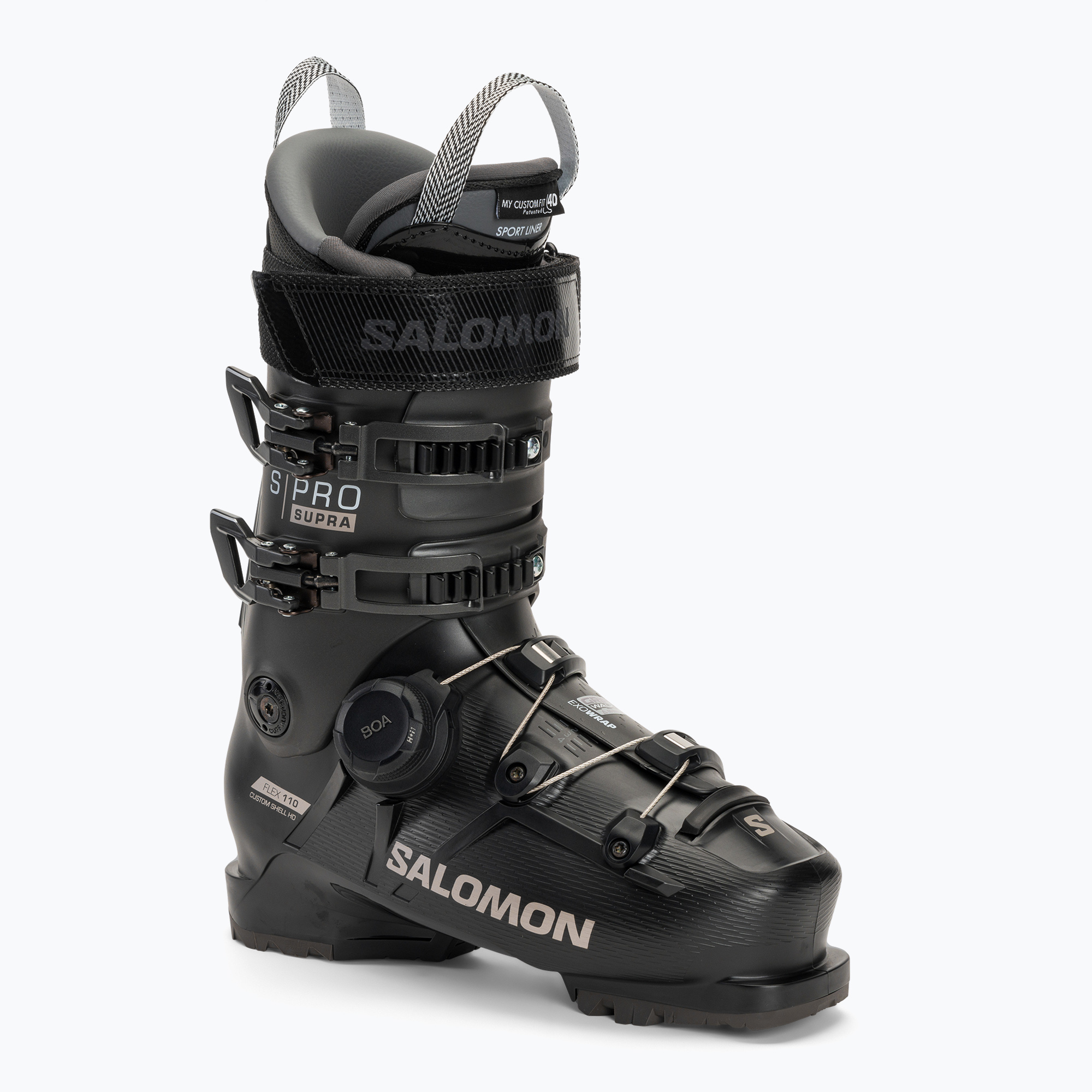 Ghete de schi pentru bărbați Salomon S Pro Supra Boa 110 negru/beluga/titan met. (S/Pro Supra Boa 110 GW L47344900)