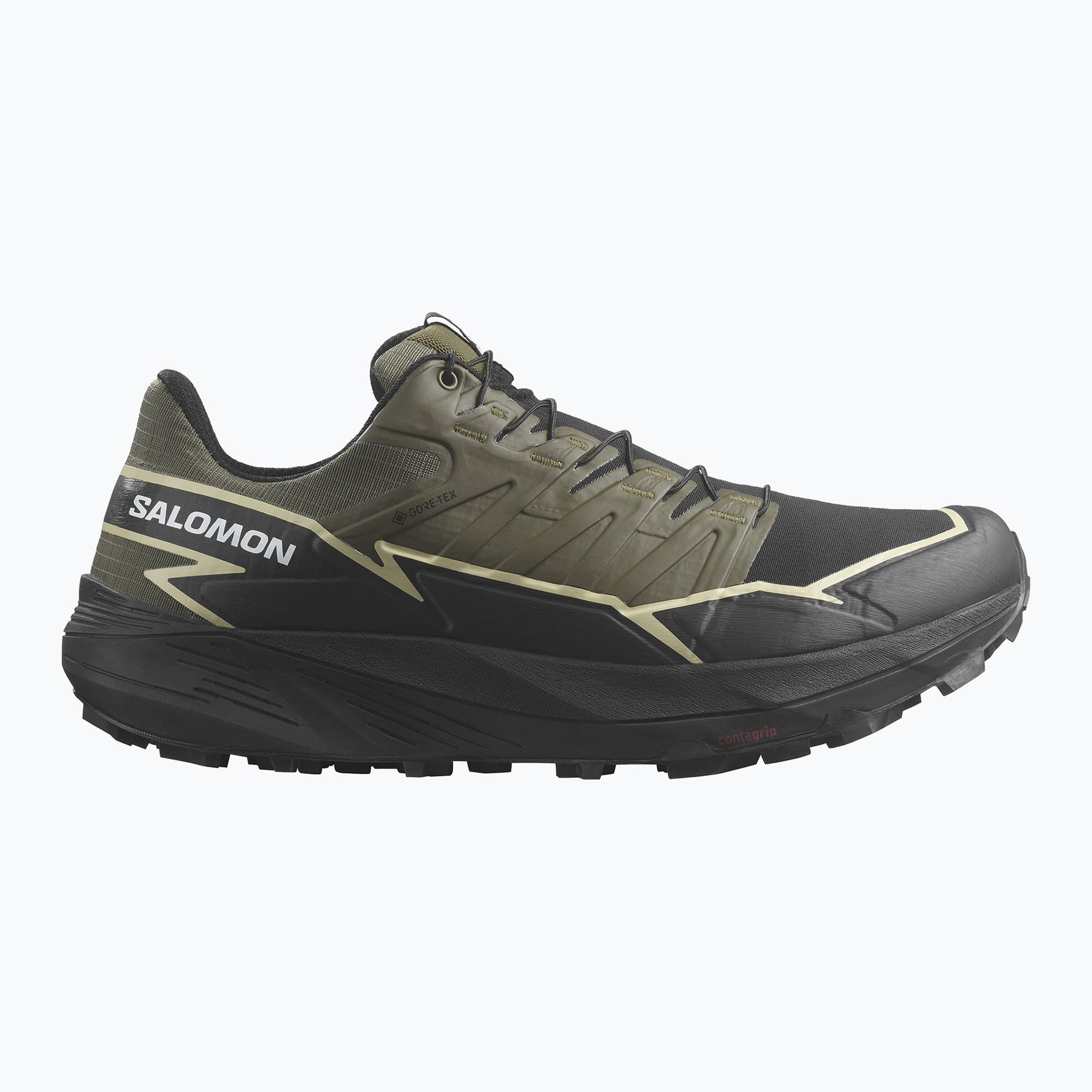 Încălțăminte de alergare pentru bărbați  Salomon Thundercoss GTX olive night/black/alfalfa (Thundercoss GTX L47383400)
