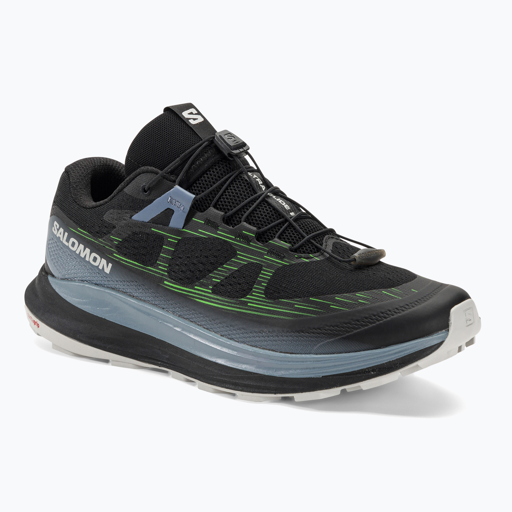 Pantofi de alergare pentru bărbați Salomon Ultra Glide 2 negru/piatră de cremene/gecko verde (Ultra Glide 2 L47386200)