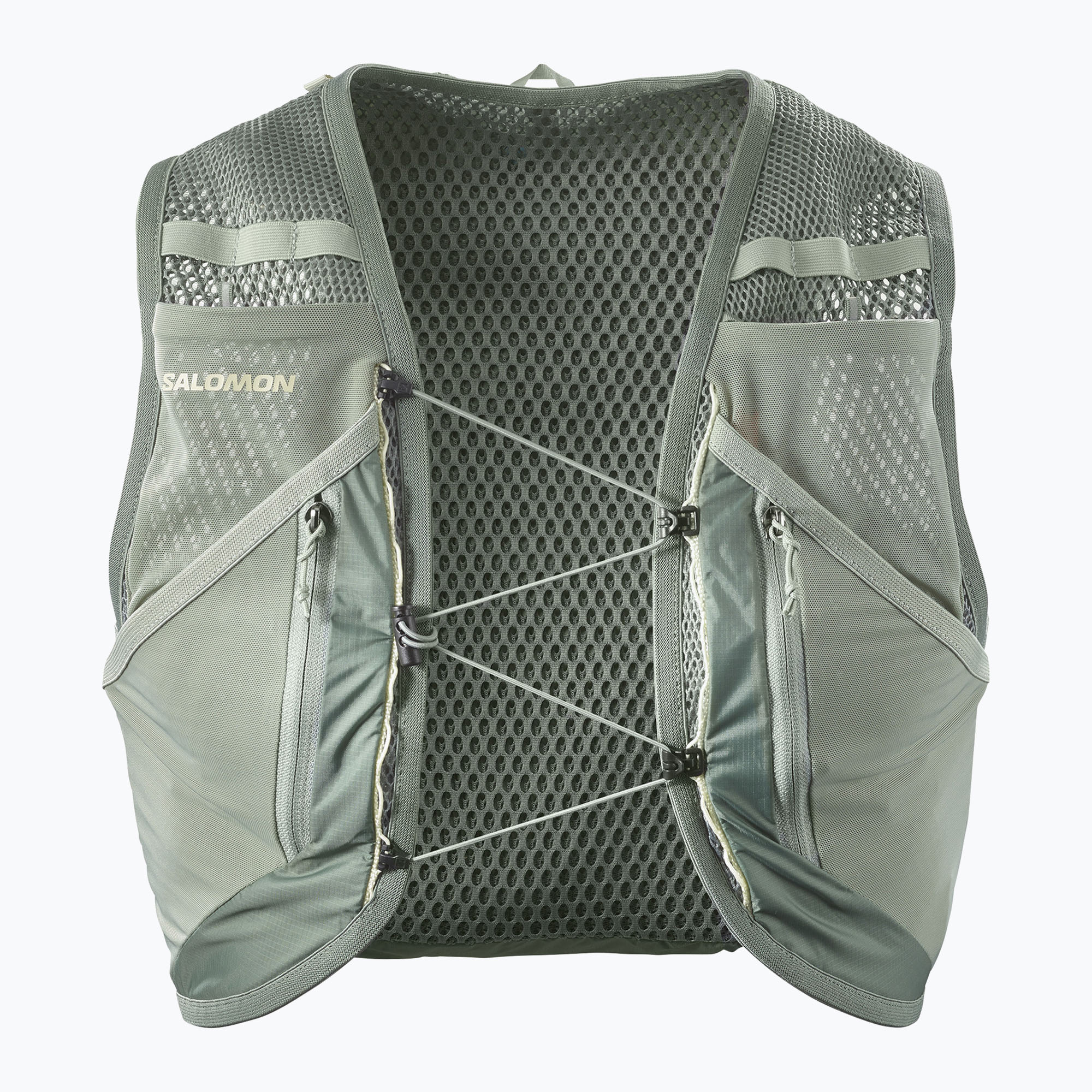 Vestă de alergare Salomon Active Skin 12 No Flasks laurel wreath/lily pad/aloe wash (Active Skin 12 No Flasks LC2205900)