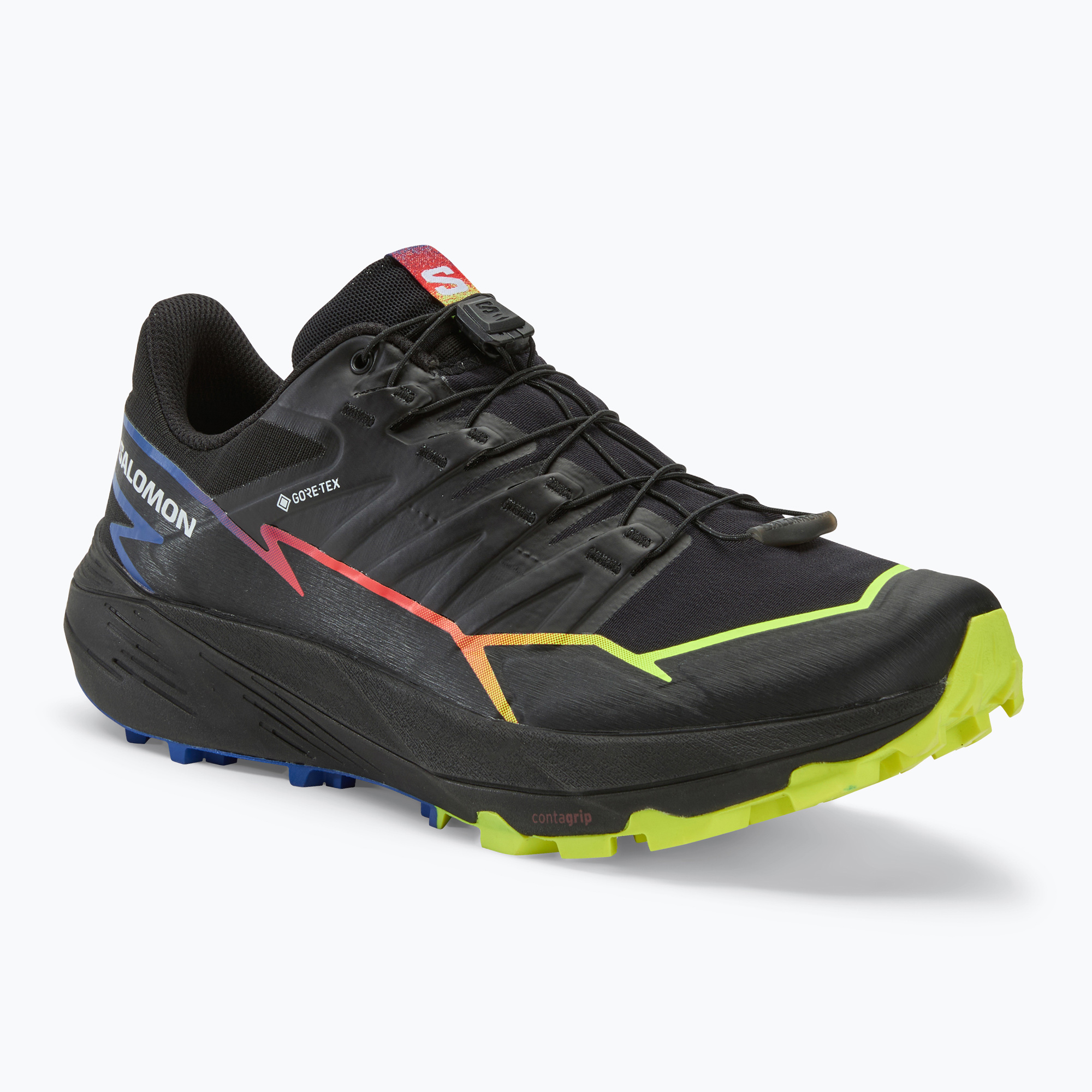 Încălțăminte de alergare pentru bărbați Salomon Thundercross GTX black/surf the web/safety yellow (Thundercross GTX L47551400)