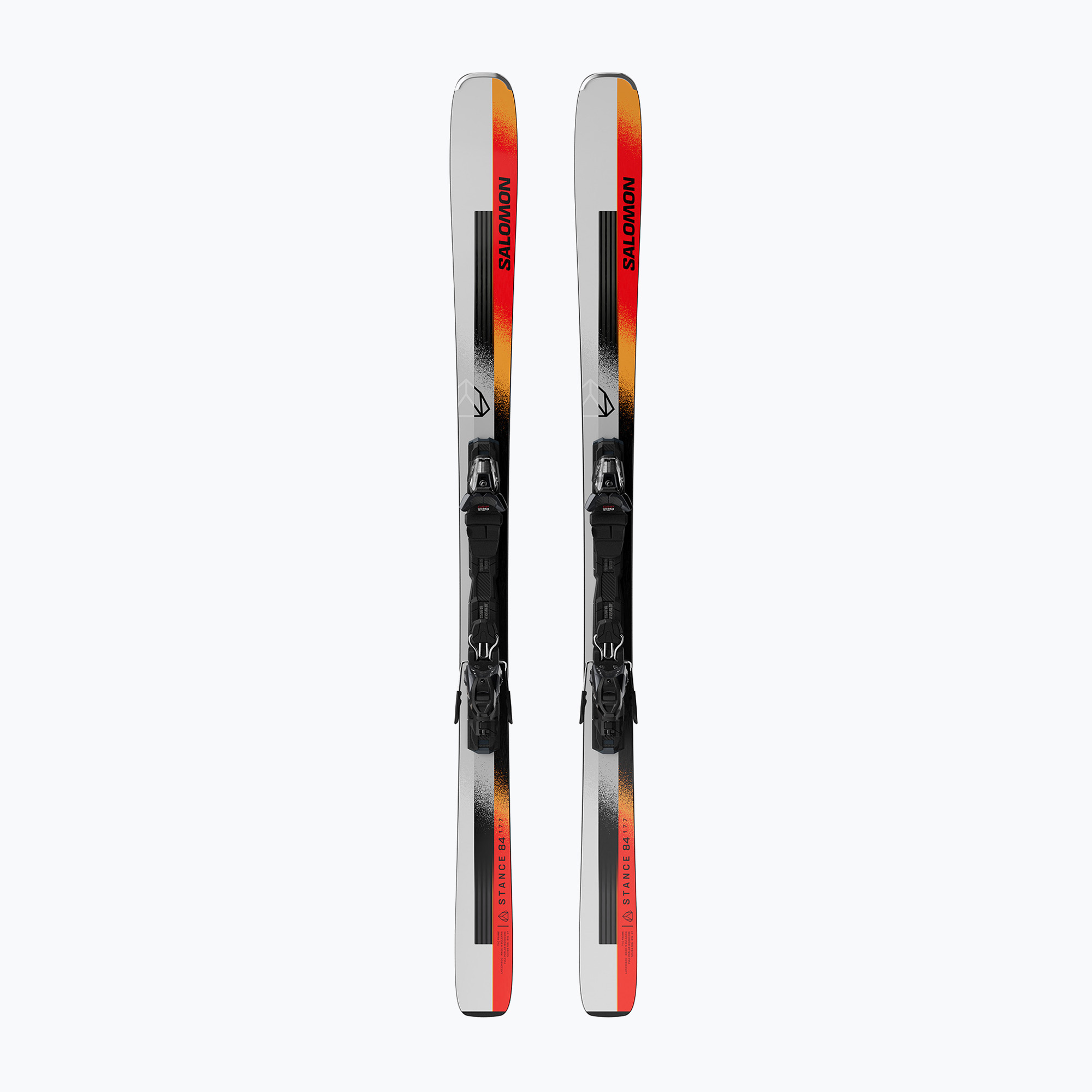 Schiuri de coborâre Salomon Stance 84 + legături M11 GW silver met./neon peach/fiery coral (Stance 84 + M11 GW L47713300)